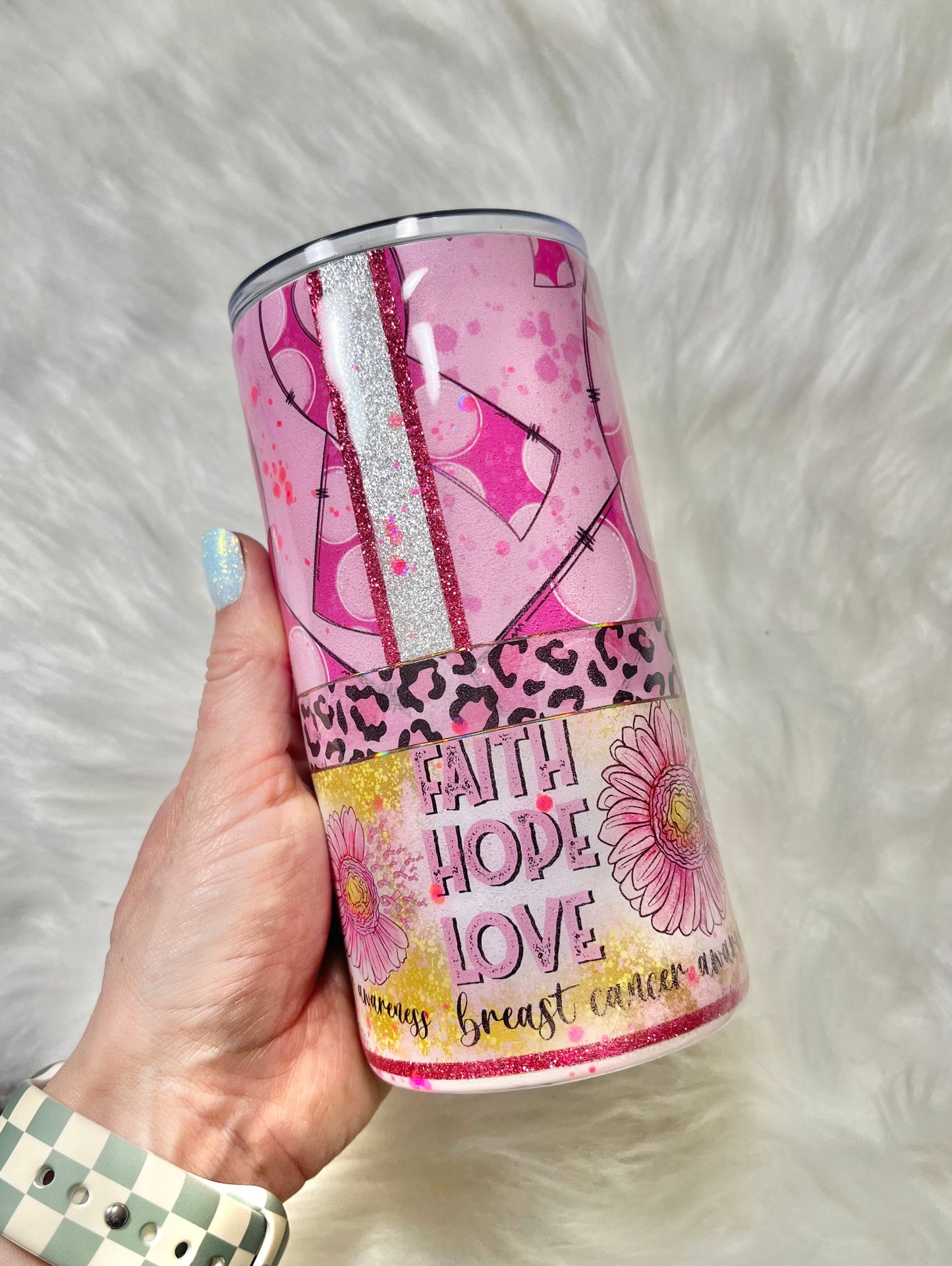 Breast cancer tumbler