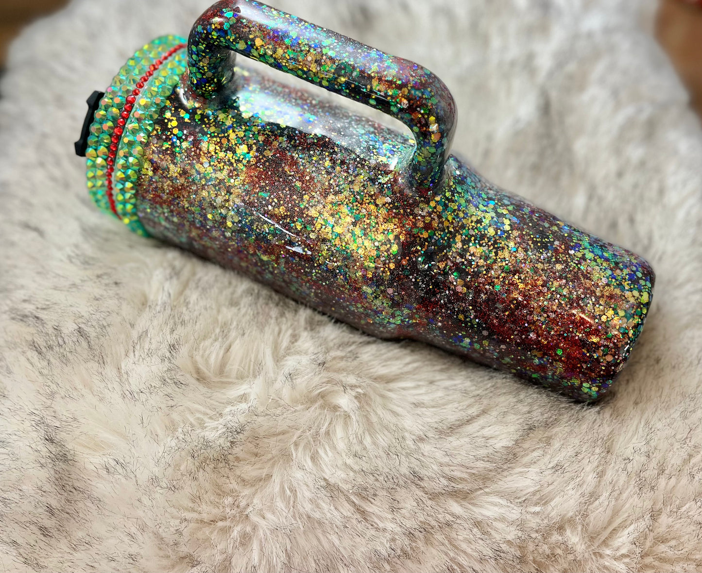 Dear Santa Just Leave Cash Rhinestone Santa Tumbler 40oz. Tumbler Christmas Gifts Christmas Epoxy Tumblers Winter Wonderland