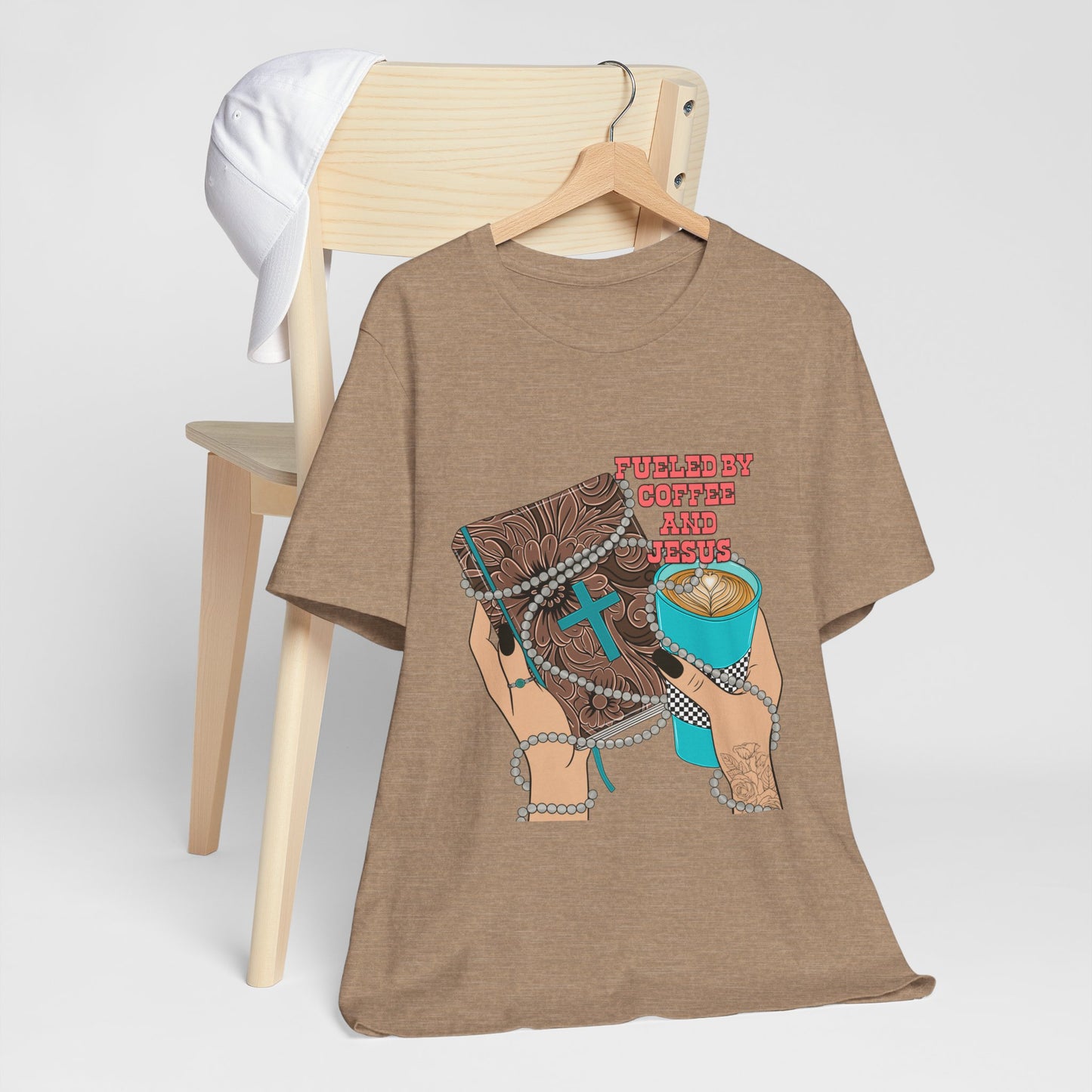 Fueled by Coffee and Jesus Western Tee | Christian Cowboy Graphic