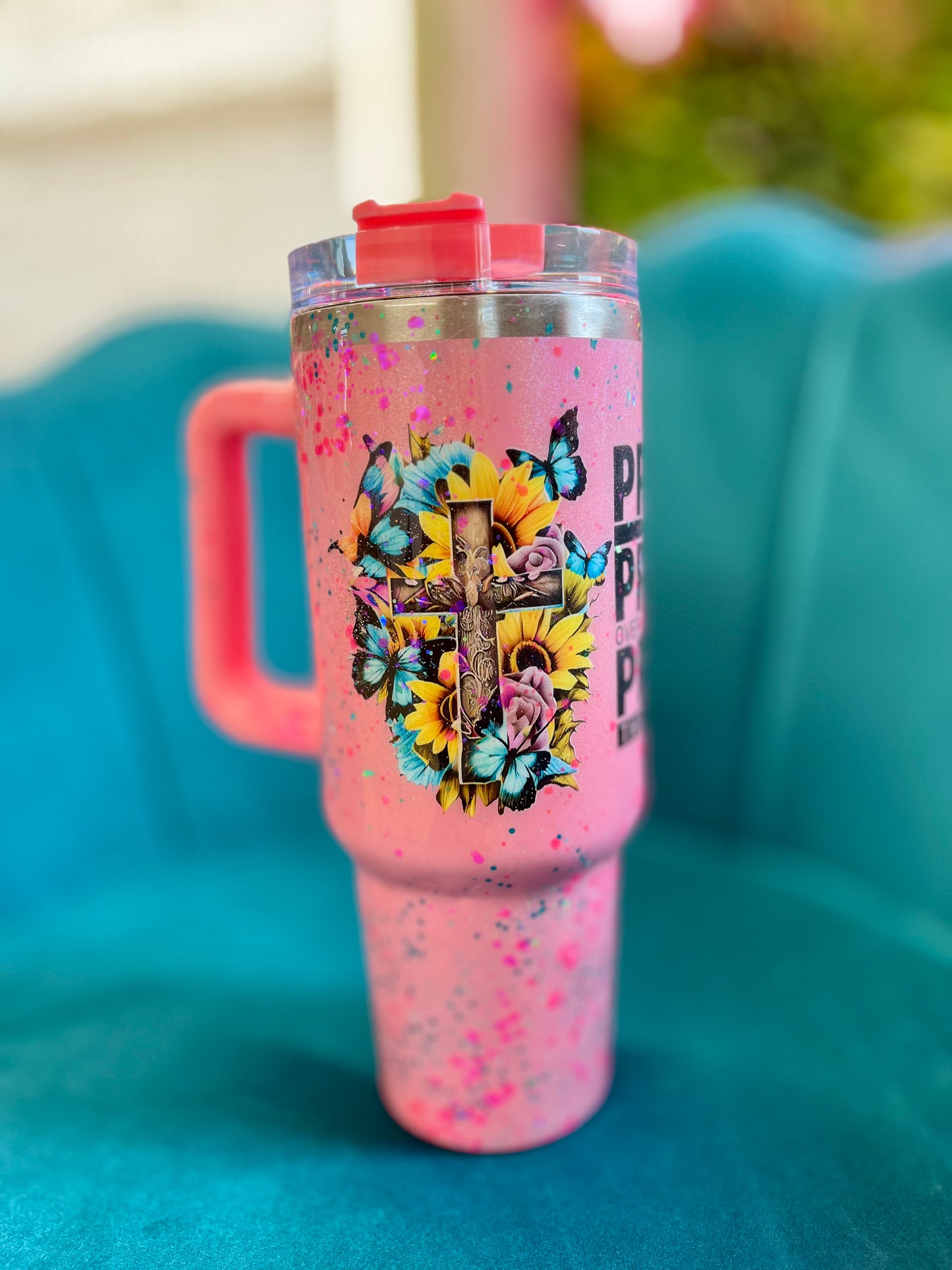 Pray On it Pray Over it Pray Through it Gifts Bible Verse Cups Cup with Handle