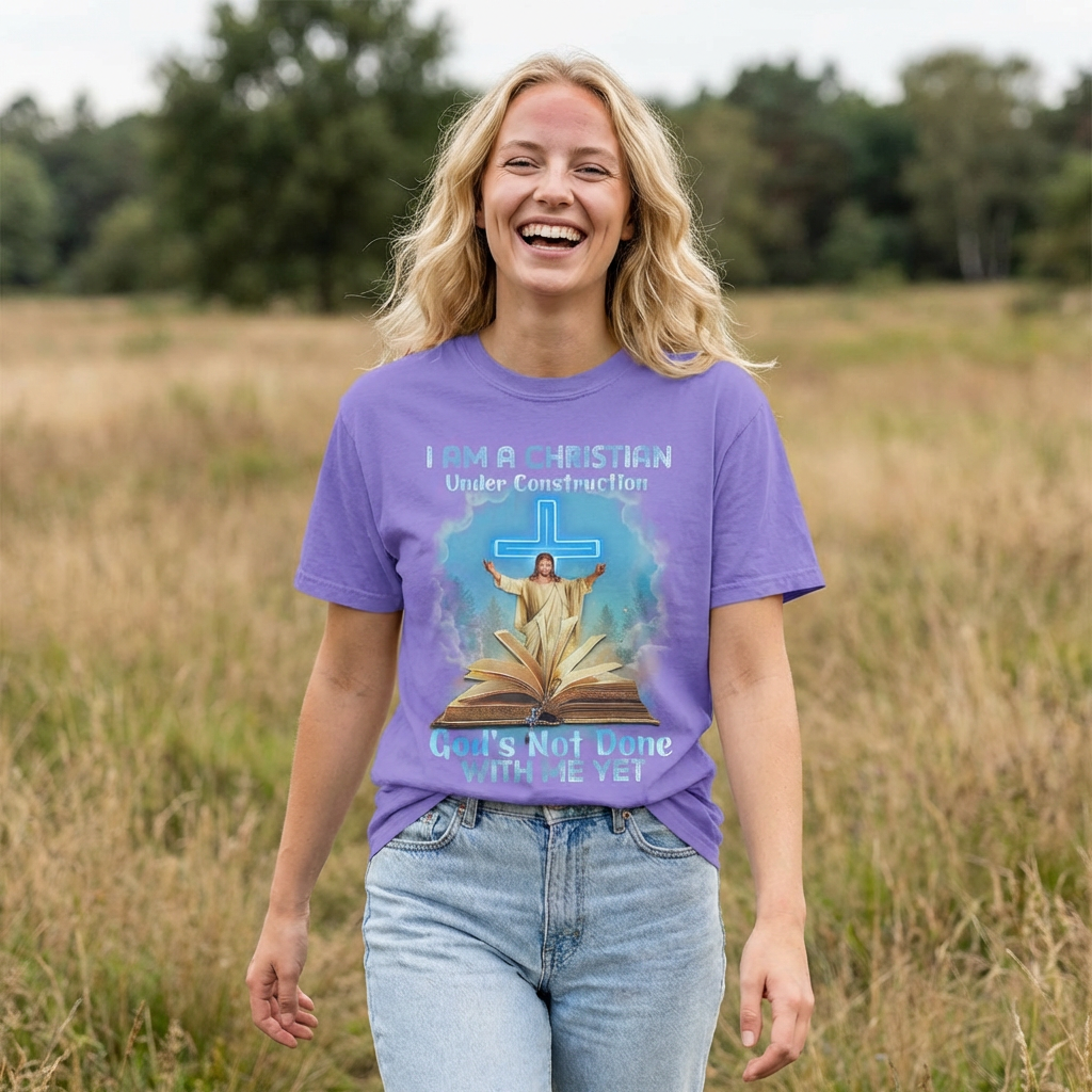 I Am a Christian (God's Not Done With Me Yet) Inspirational Tee