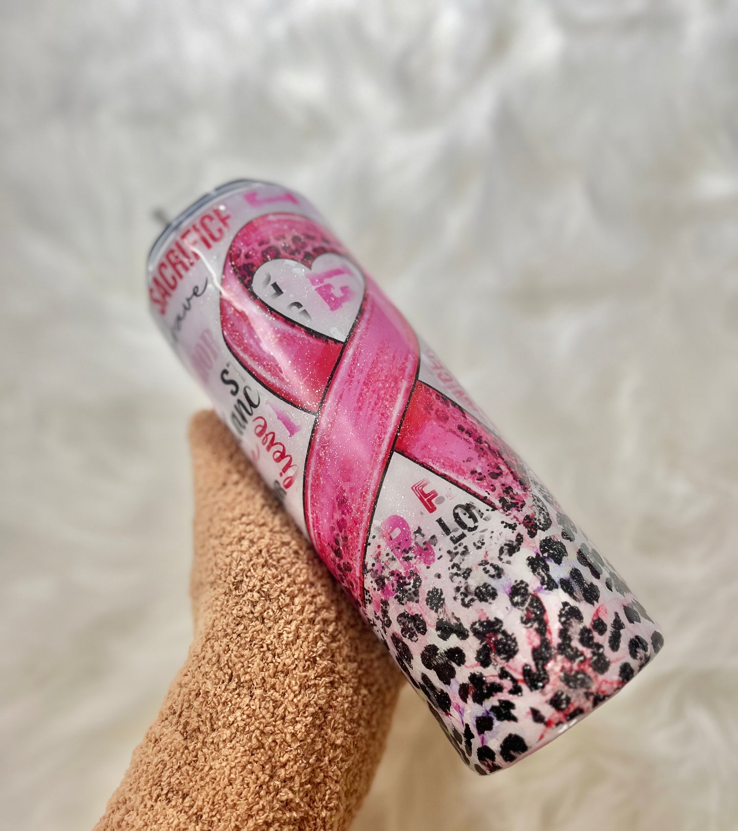 Breast cancer tumbler