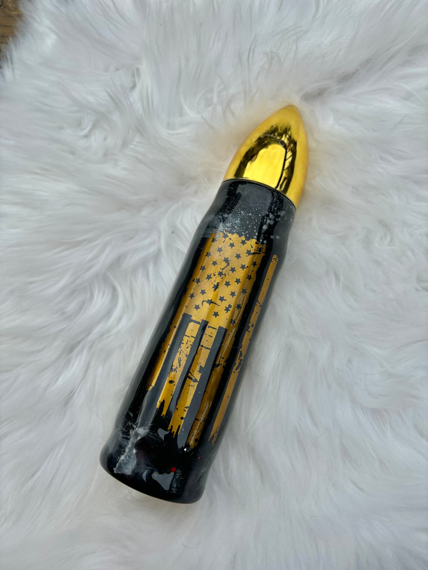 Bullet Tumbler Brass America Flag Bullet Tumbler