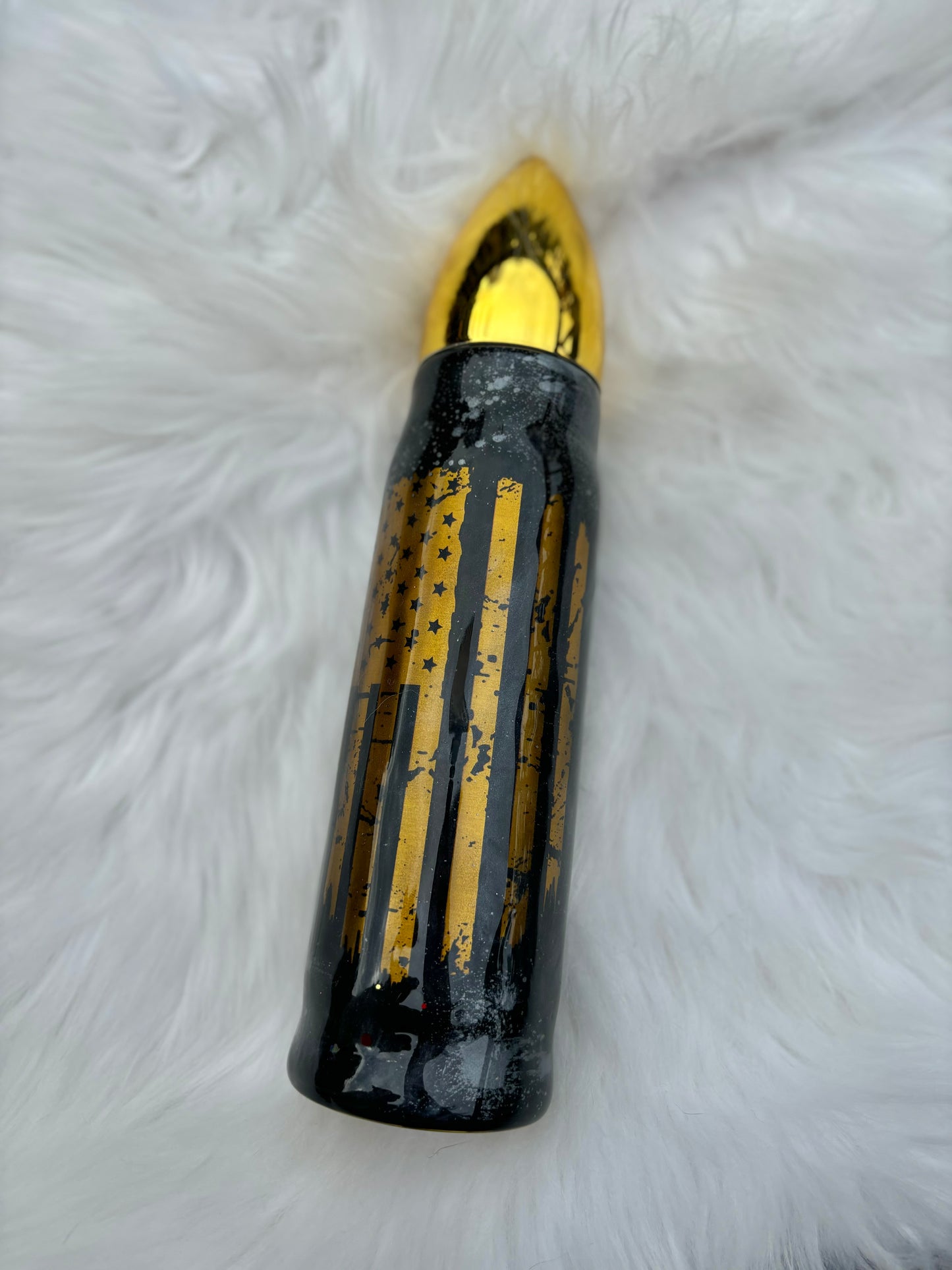 Bullet Tumbler Brass America Flag Bullet Tumbler