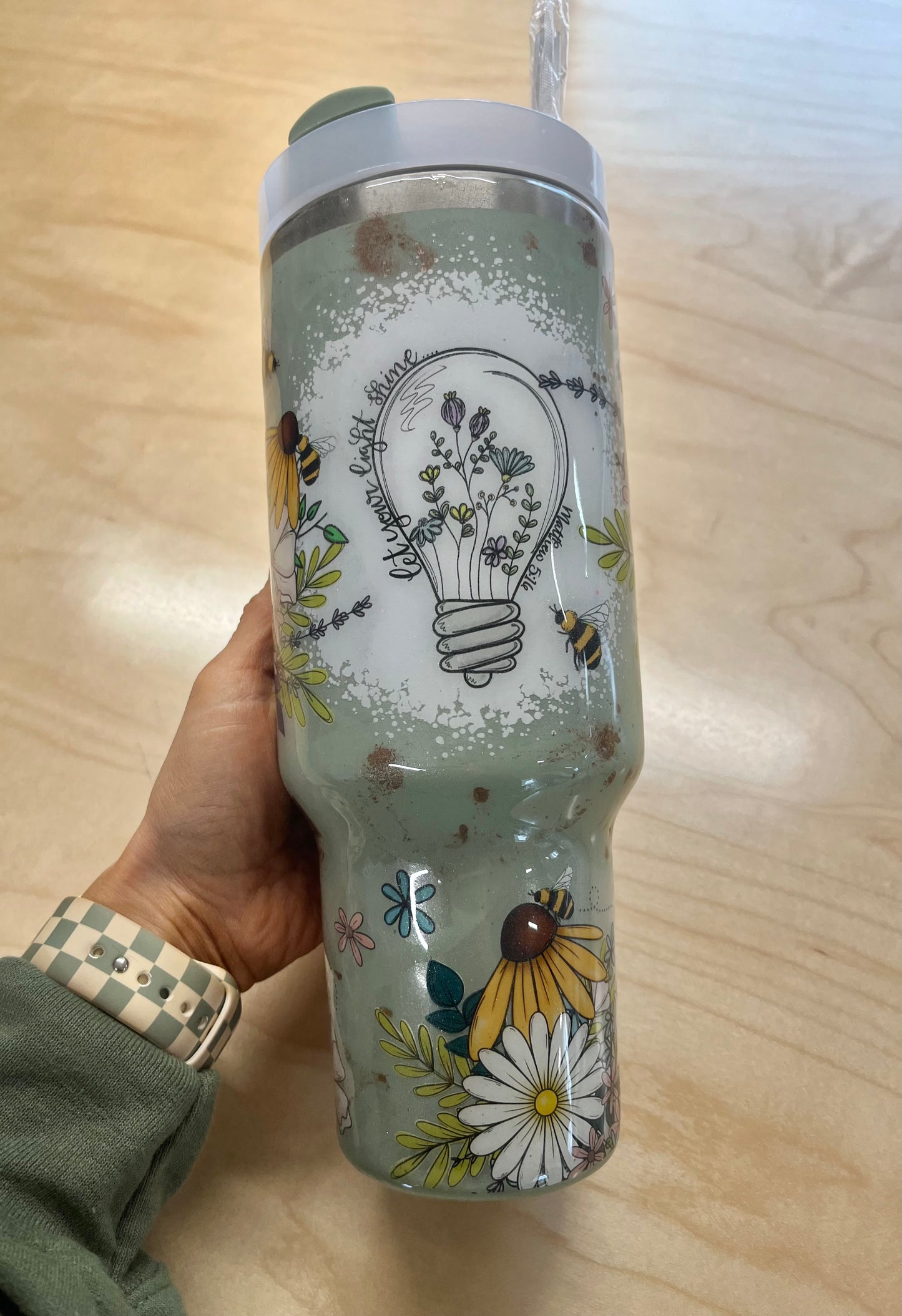 FS/RTS Let Your Light Shine Matthew 5:16 Tumbler With Handle
