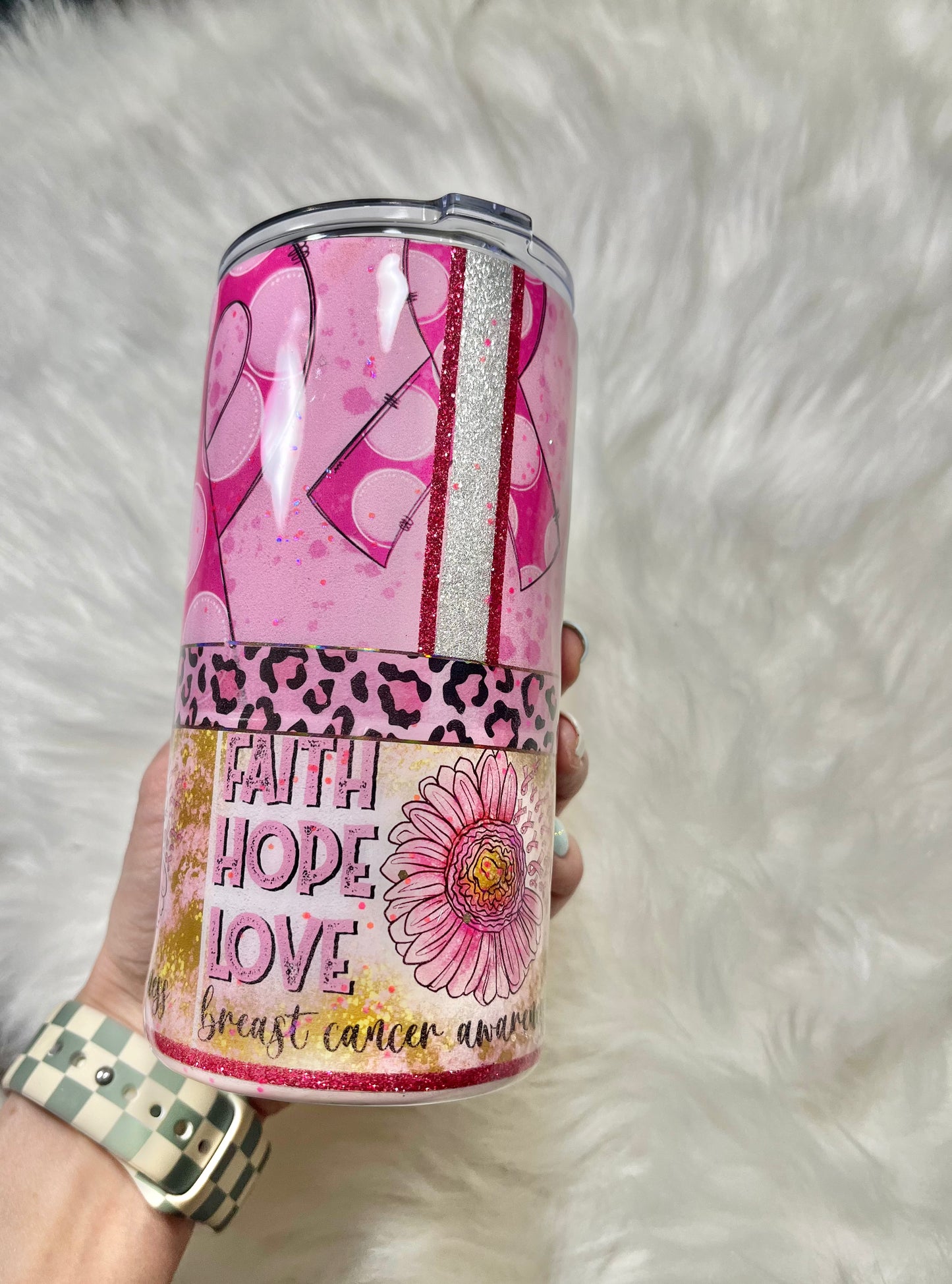 Breast cancer tumbler