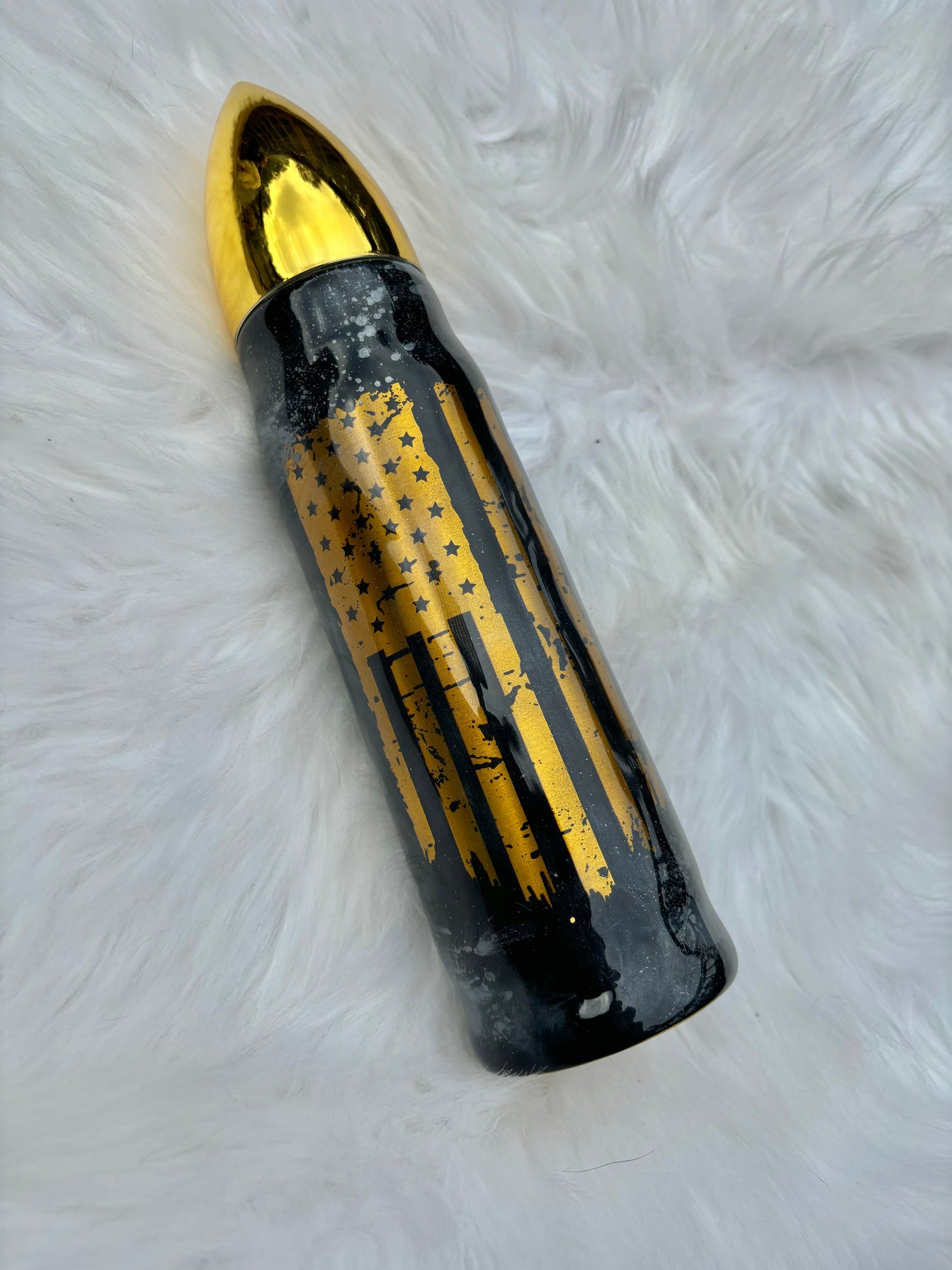 Bullet Tumbler Brass America Flag Bullet Tumbler