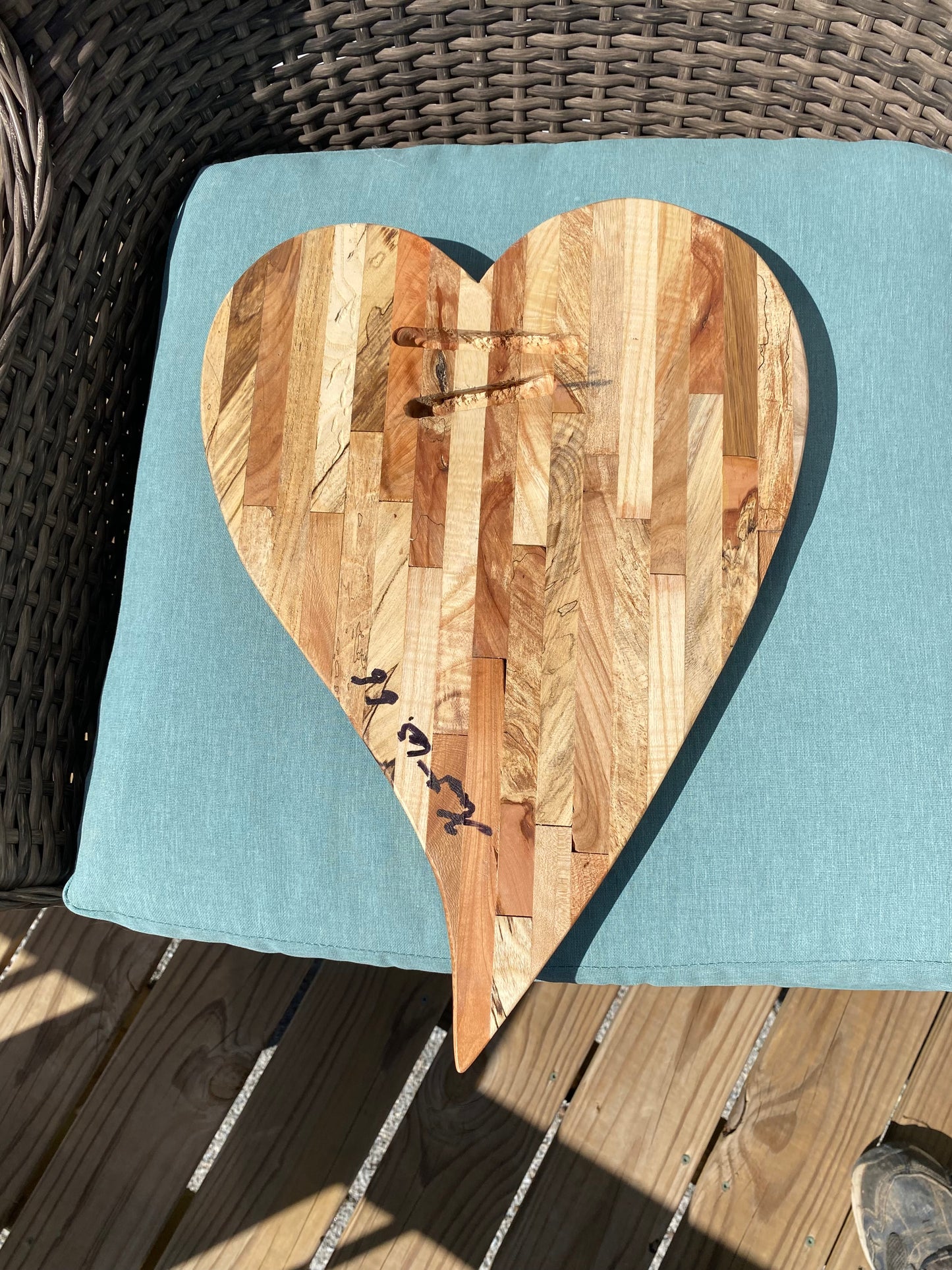 3D art Large Hand Carved Wooden Heart Wall Decor – 3D Rustic Wood Heart Sculpture – Anniversary / Wedding Gift – Handmade Natural Wood Art