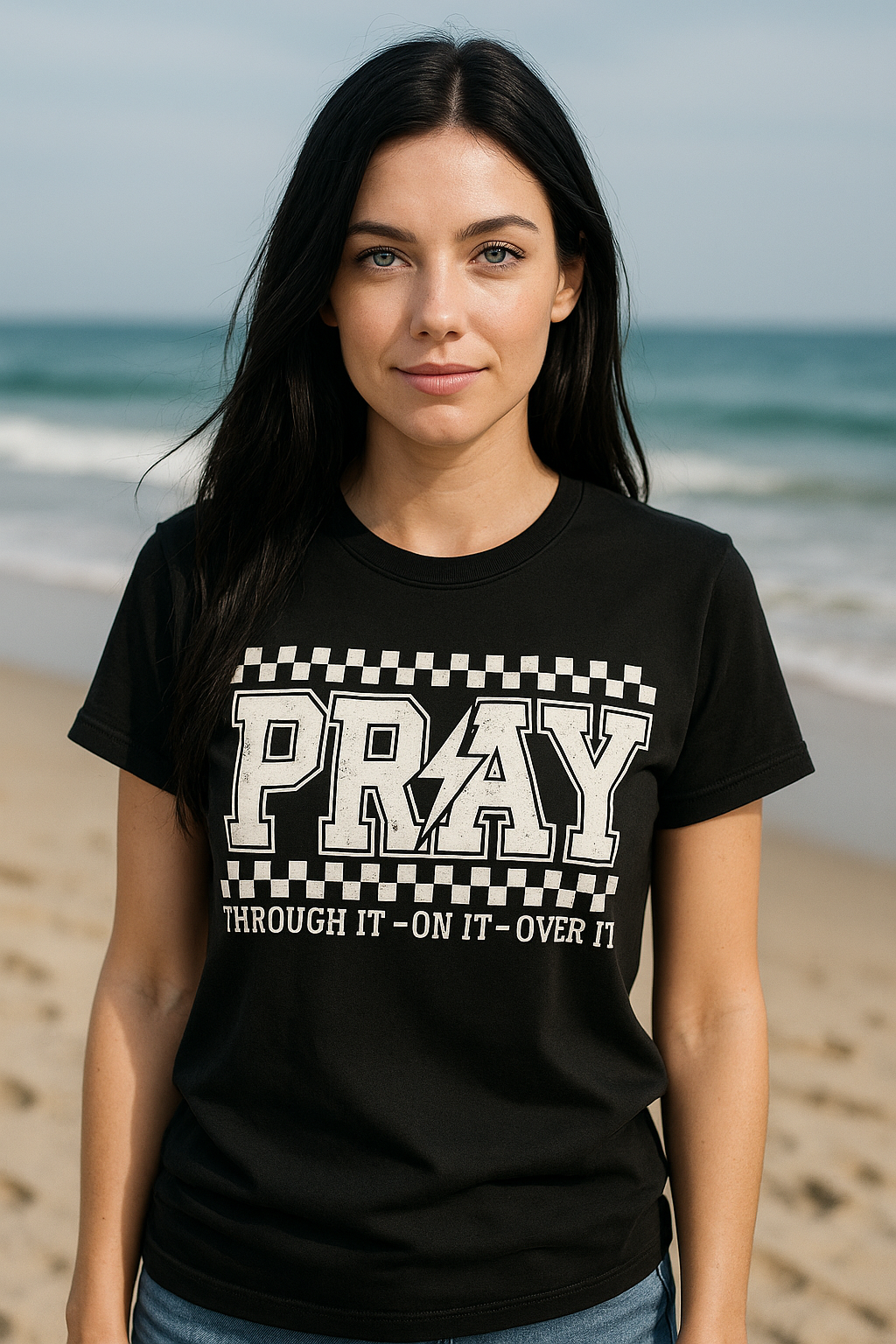 Pray Through it On it Over it Comfort Colors T-shirt