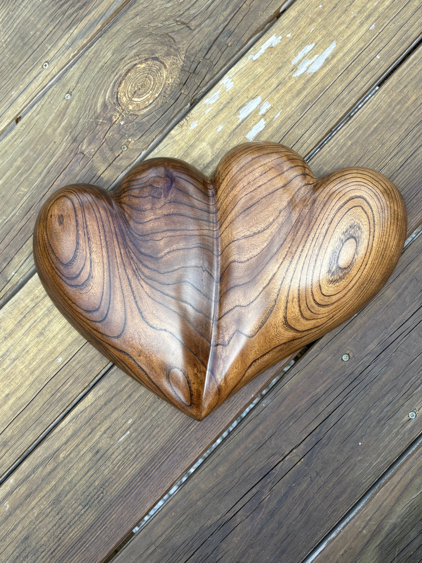 Large Wedding Two Become One Double 3D Heart Sculpture Anniversaries gift 20th anniversary wooden Art birthday gift Mother’s Day gift Wooden heart