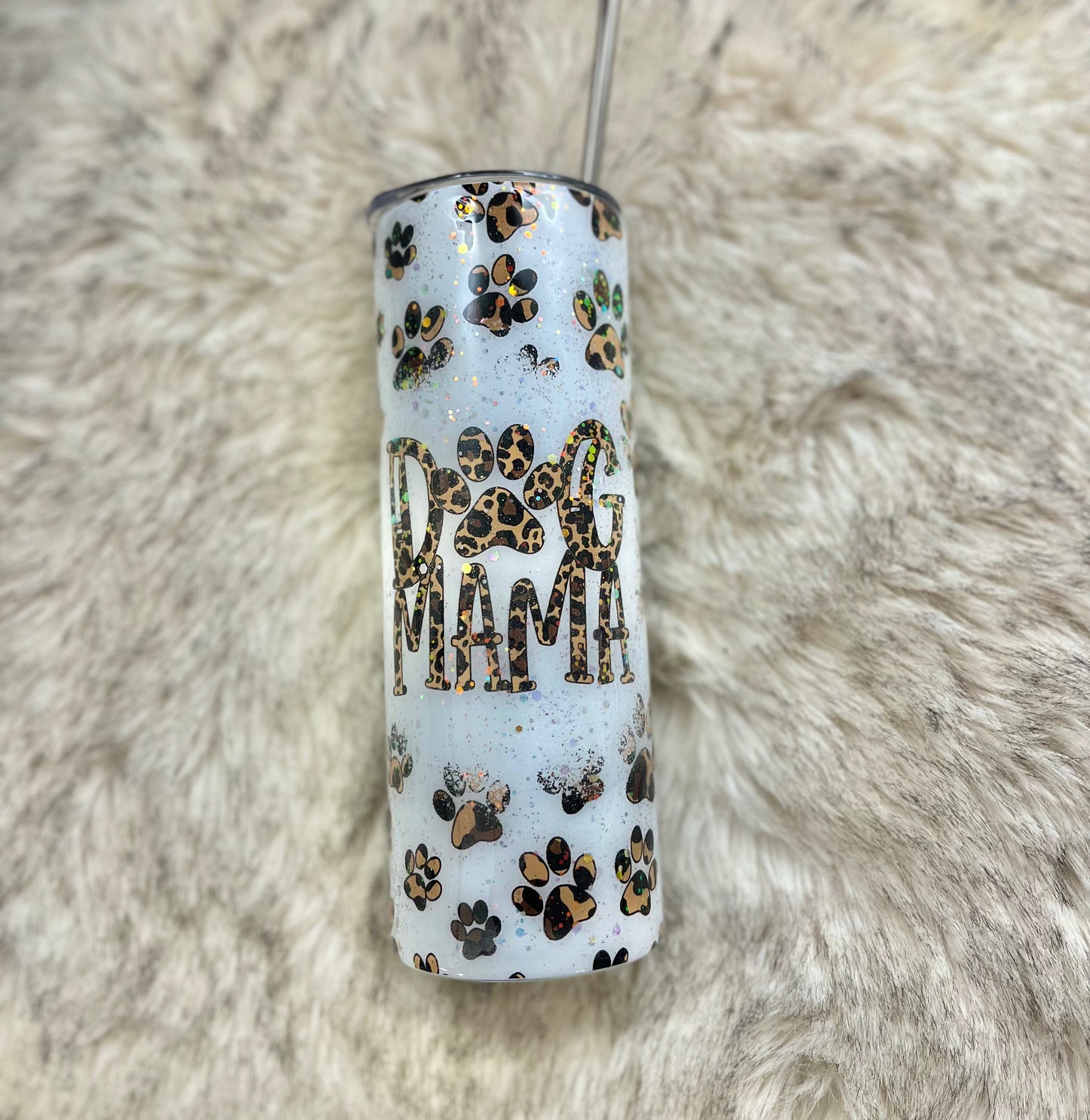 Dog Mom tumbler 20 oz Epoxy Tumbler Glitter Epoxy Tumbler Dog MaMa Tumbler Dog mom Cup