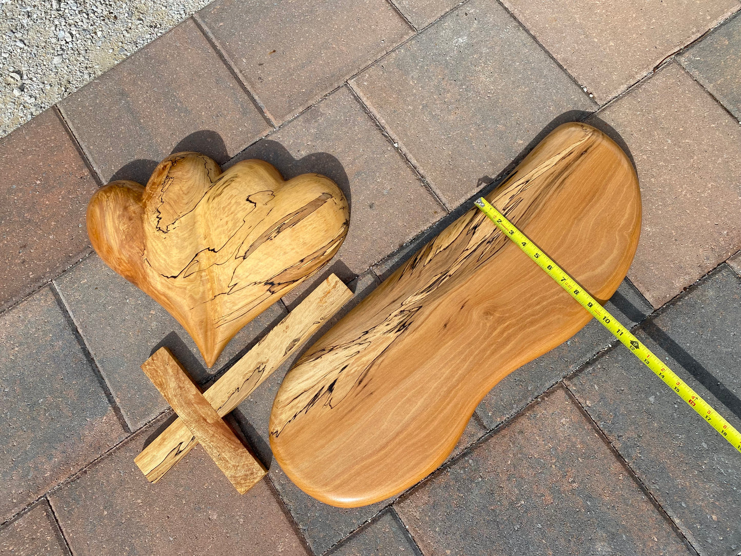 3 piece set SET Large Wedding Two Become One Double 3D Heart Sculpture Anniversaries gift 20th anniversary wooden Art birthday gift Mother’s Day gift Wooden heart
