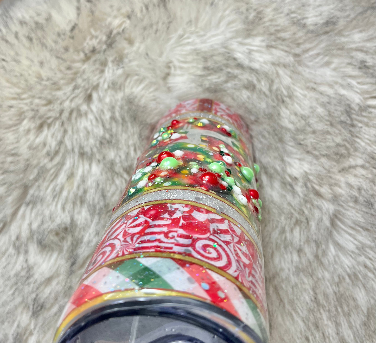 Merry Christmas Santa Reindeer rhinestones 3D Tumbler Epoxy Tumbler Christmas Gifts Christmas Coffee Cup Coffee Gifts Rhinestone Christmas Cup