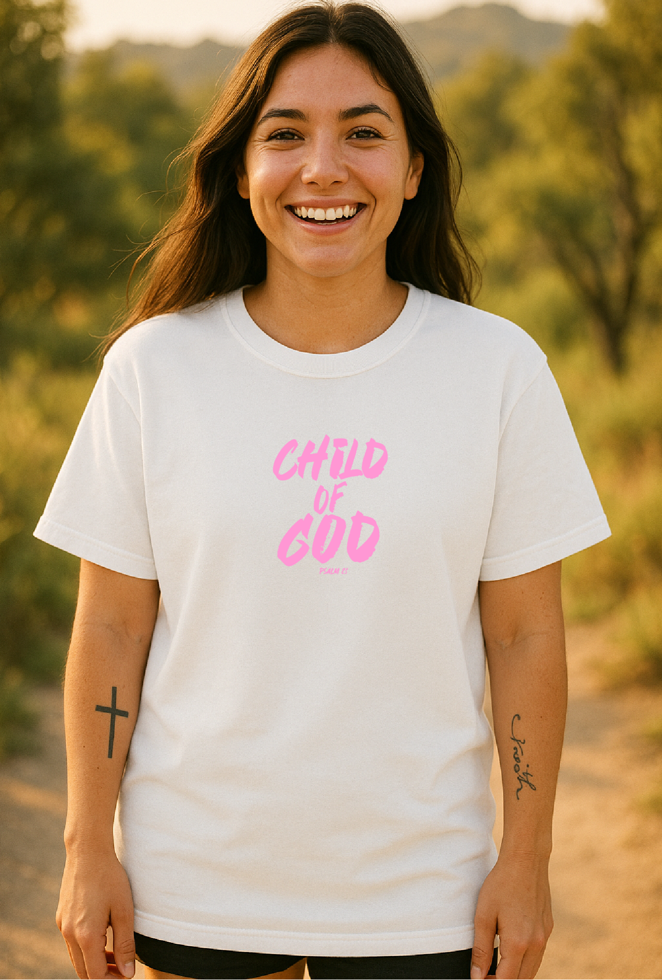 Child of God Pink Comfort colors graphic tee