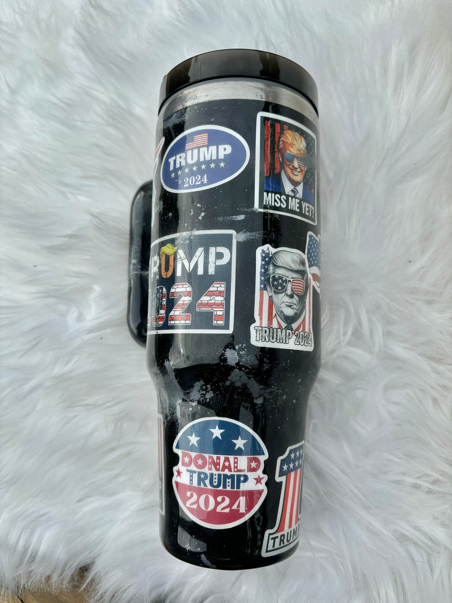 Trump 40oz Tumbler with handle Not Today You Can’t Kill Freedom by