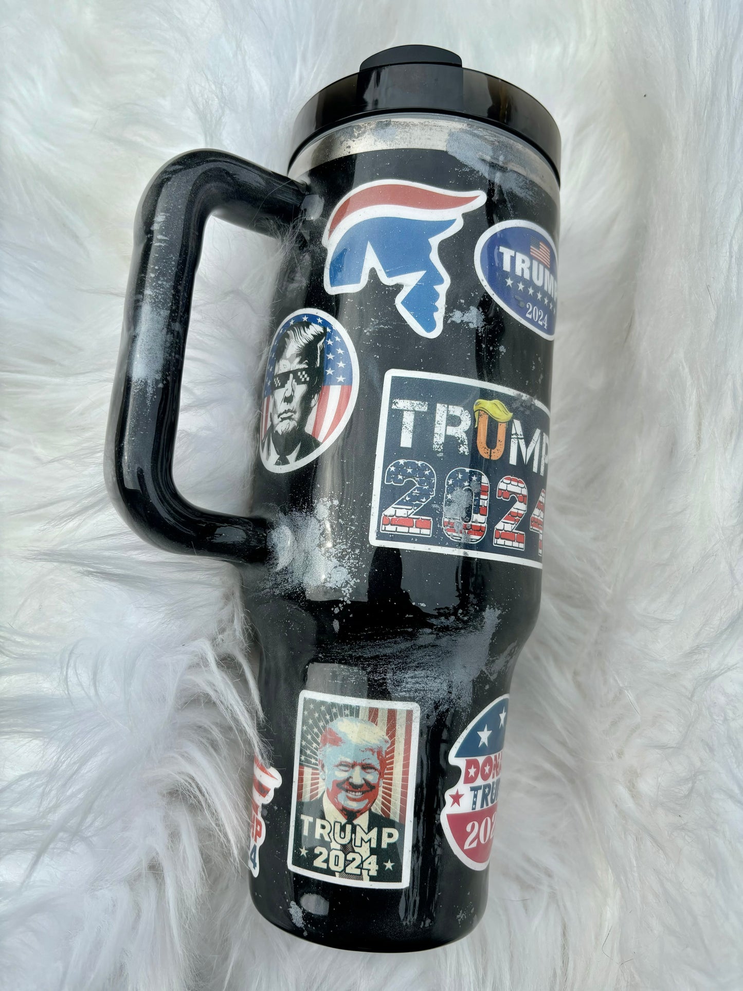 Trump 40oz Tumbler with handle Not Today You Can’t Kill Freedom by