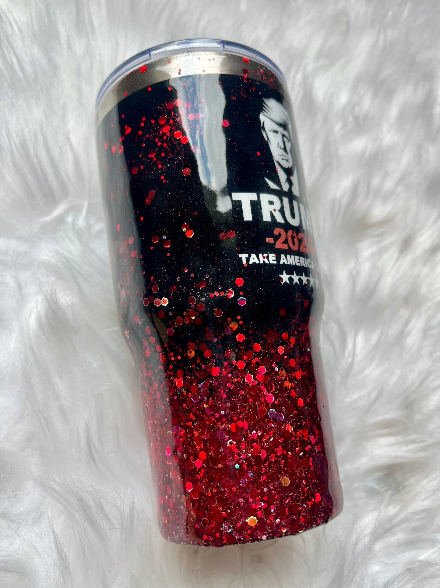 Trump 20oz Tumbler with handle Not Today You Can’t Kill Freedom by