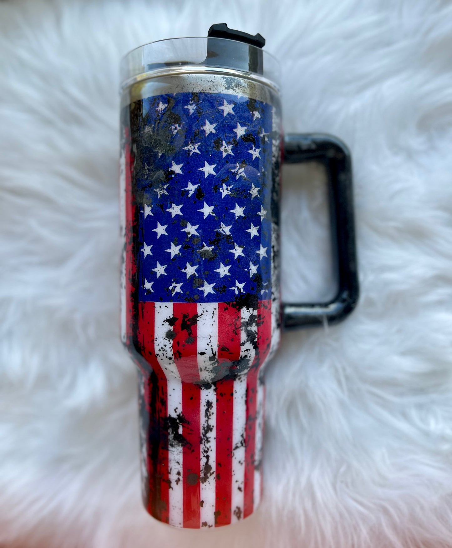 American Flag 40oz tumbler with Handle