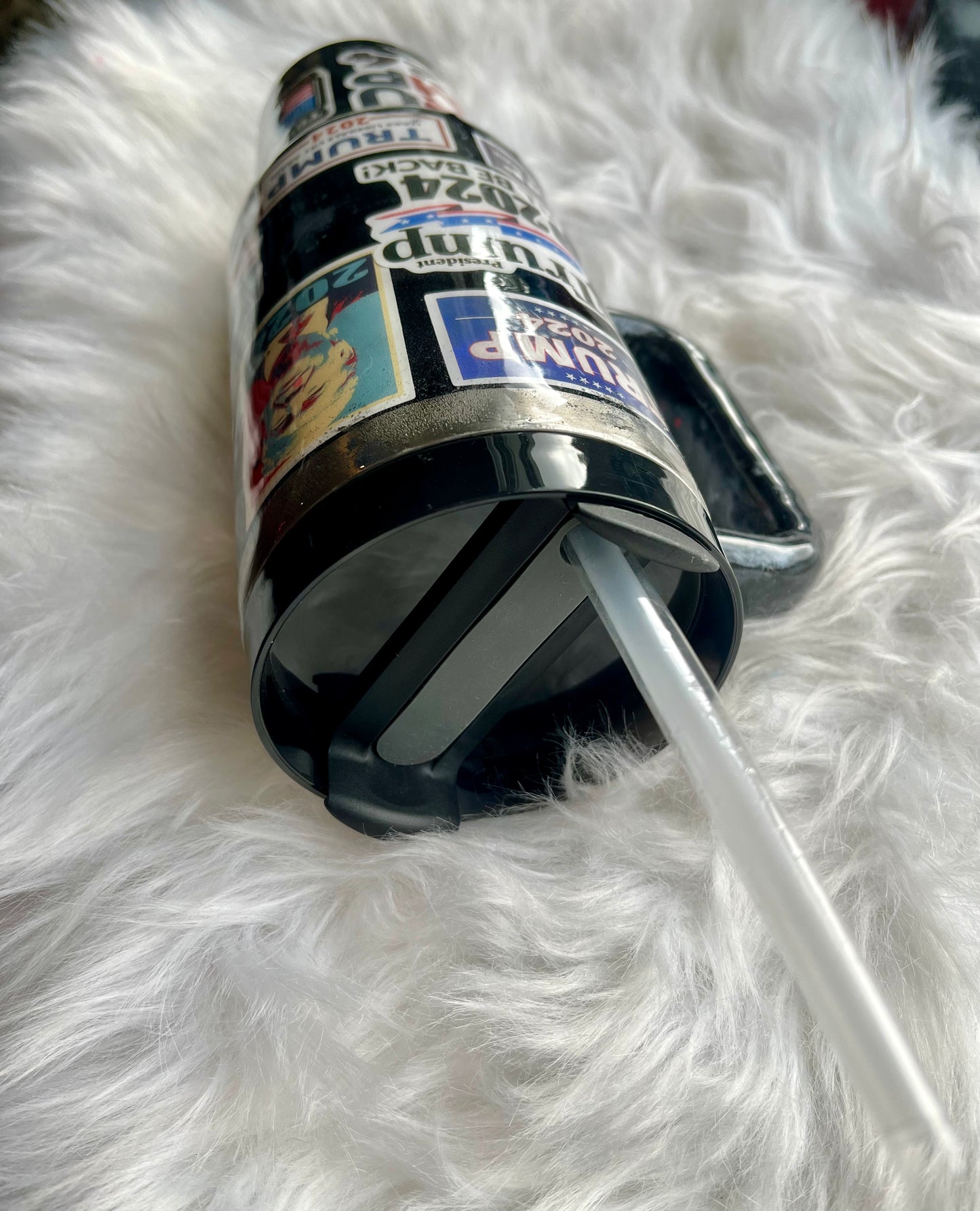 Trump 40oz Tumbler with handle Not Today You Can’t Kill Freedom by