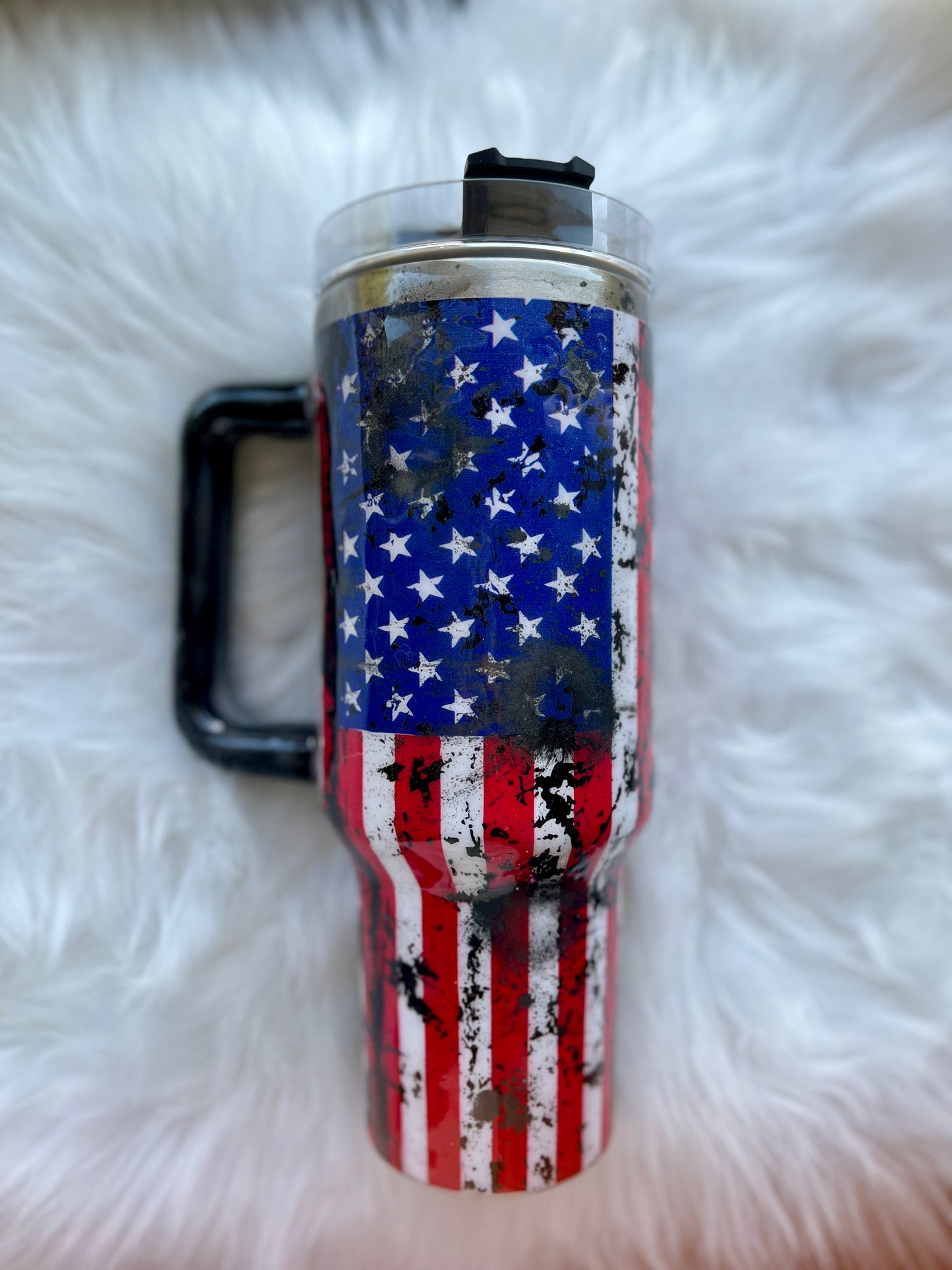 American Flag 40oz tumbler with Handle