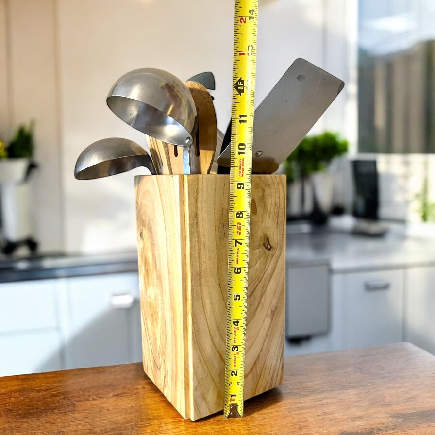 Wooden Vase Wooden Utensil Holder Wooden Art