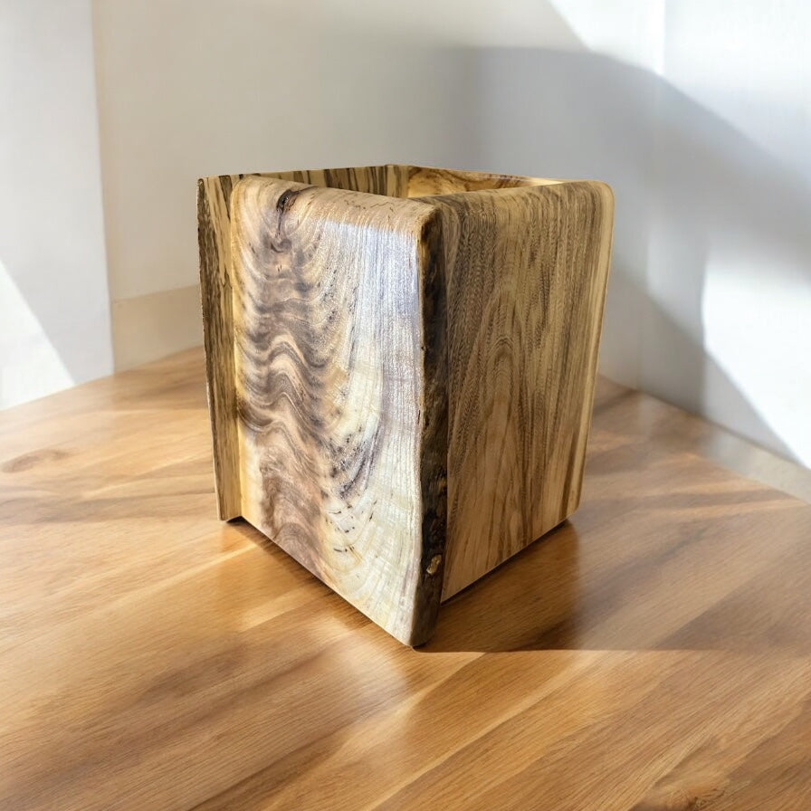 Wooden Vase Wooden Utensil Holder Kleenex Holder Wooden Art