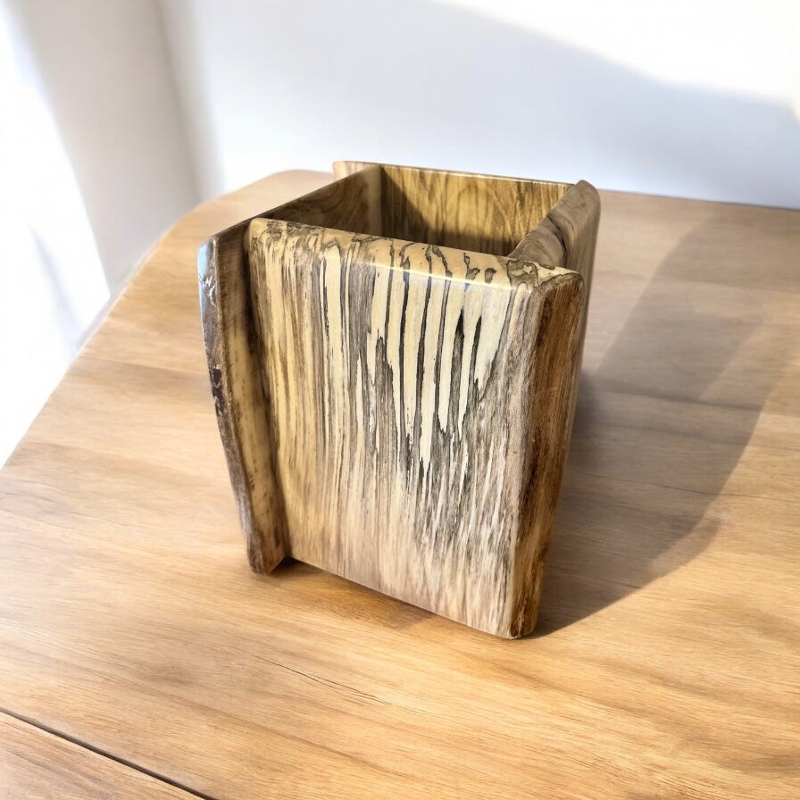 Wooden Vase Wooden Utensil Holder Kleenex Holder Wooden Art