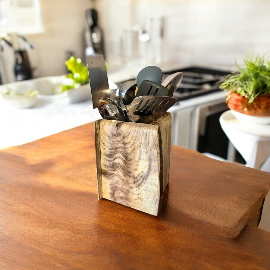 Wooden Vase Wooden Utensil Holder Kleenex Holder Wooden Art