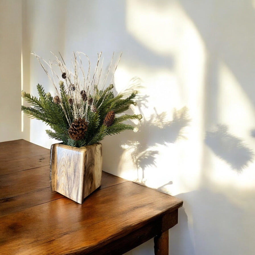 Wooden Vase Wooden Utensil Holder Kleenex Holder Wooden Art