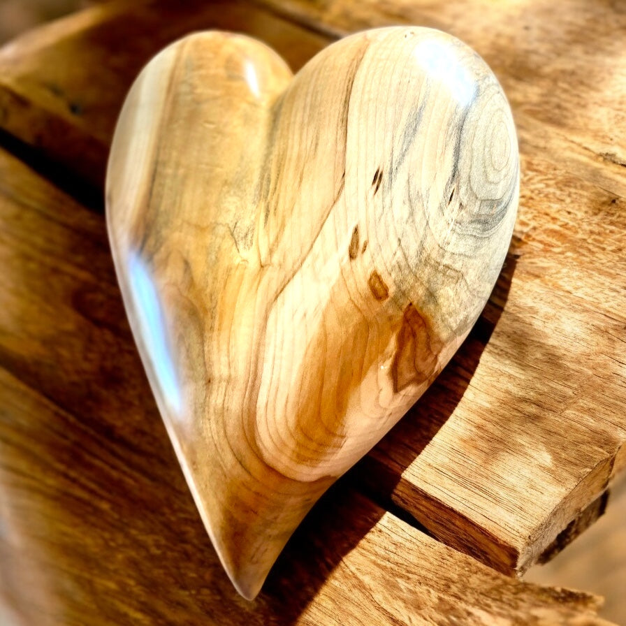 3 D heart wooden sculptures white poplar Wood Anniversarie gift 20th anniversary wood Art birthday gift Mother’s Day gift wall hanging