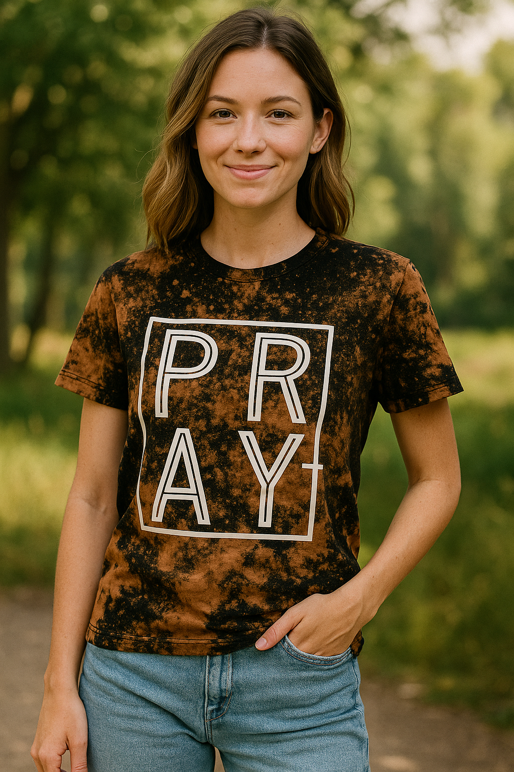 Bleached Pray T-Shirt size Small