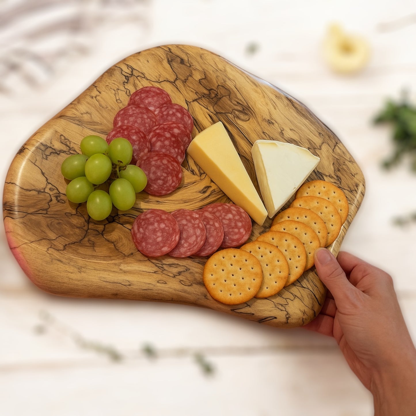 Charcuterie Board with feet on bottom Board Olive Board Table Placement Christmas Charcuterie board Wooden Decor Wooden Farm house Decor Christmas Gift