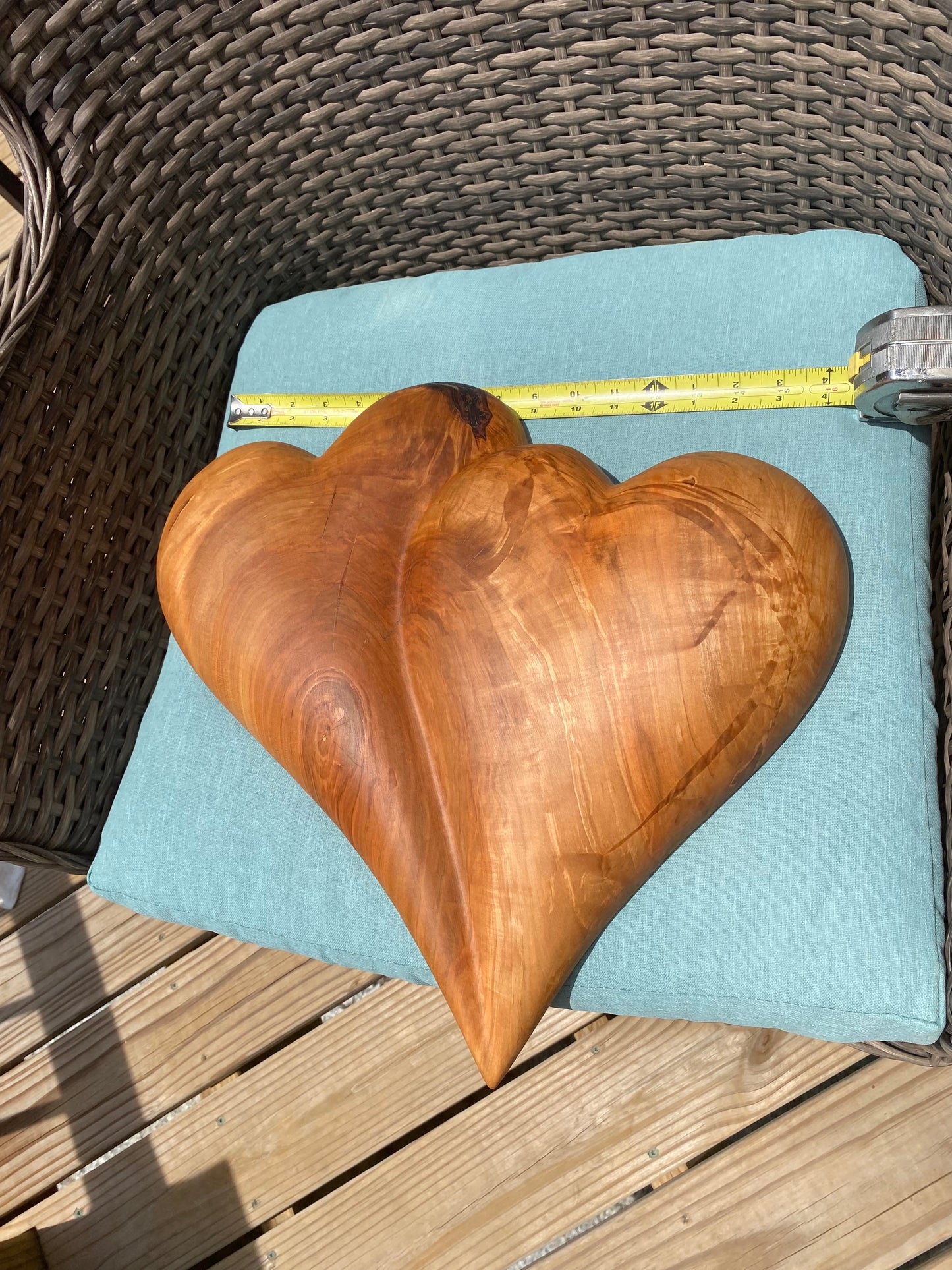 Large Wedding Two Become One Double 3D Heart Sculpture Anniversaries gift 20th anniversary wooden Art birthday gift Mother’s Day gift Wooden heart
