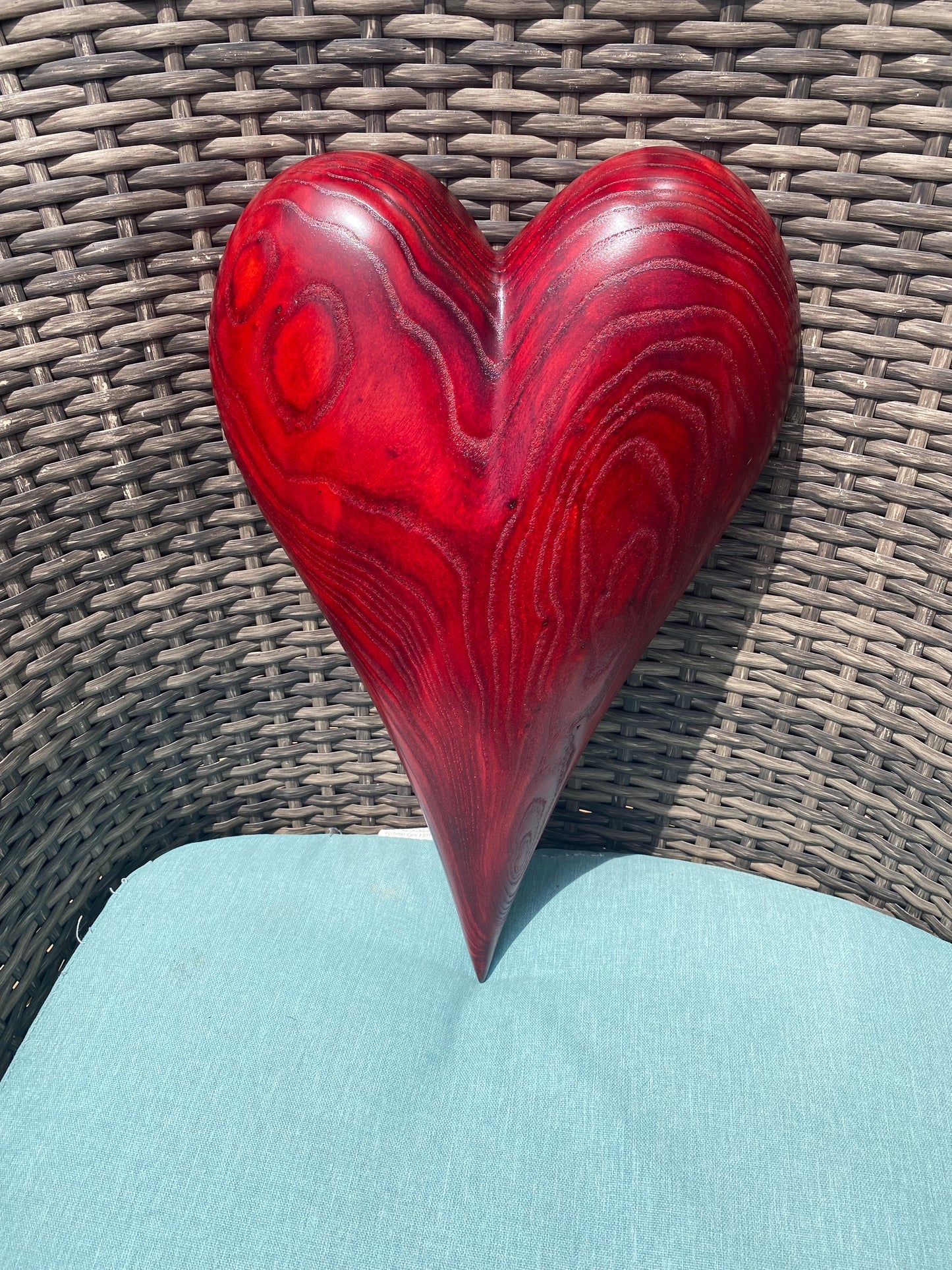 3D art Large RED heart with cross Hand Carved Wooden Heart Wall Decor β 3D Rustic Wood Heart Sculpture β Anniversary / Wedding Gift β Handmade Natural Wood Art