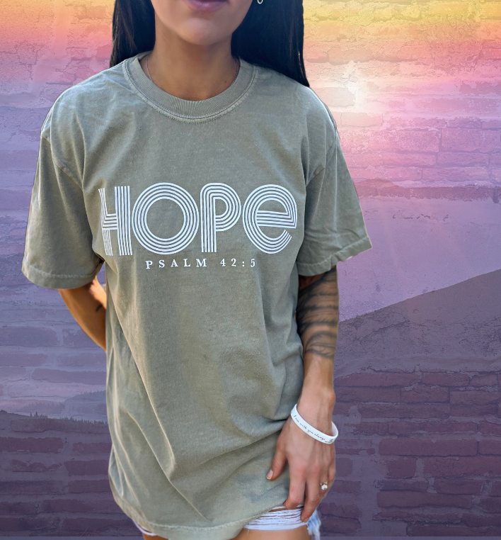 HOPE Psalm 42:5 Comfort Colors T-Shirt