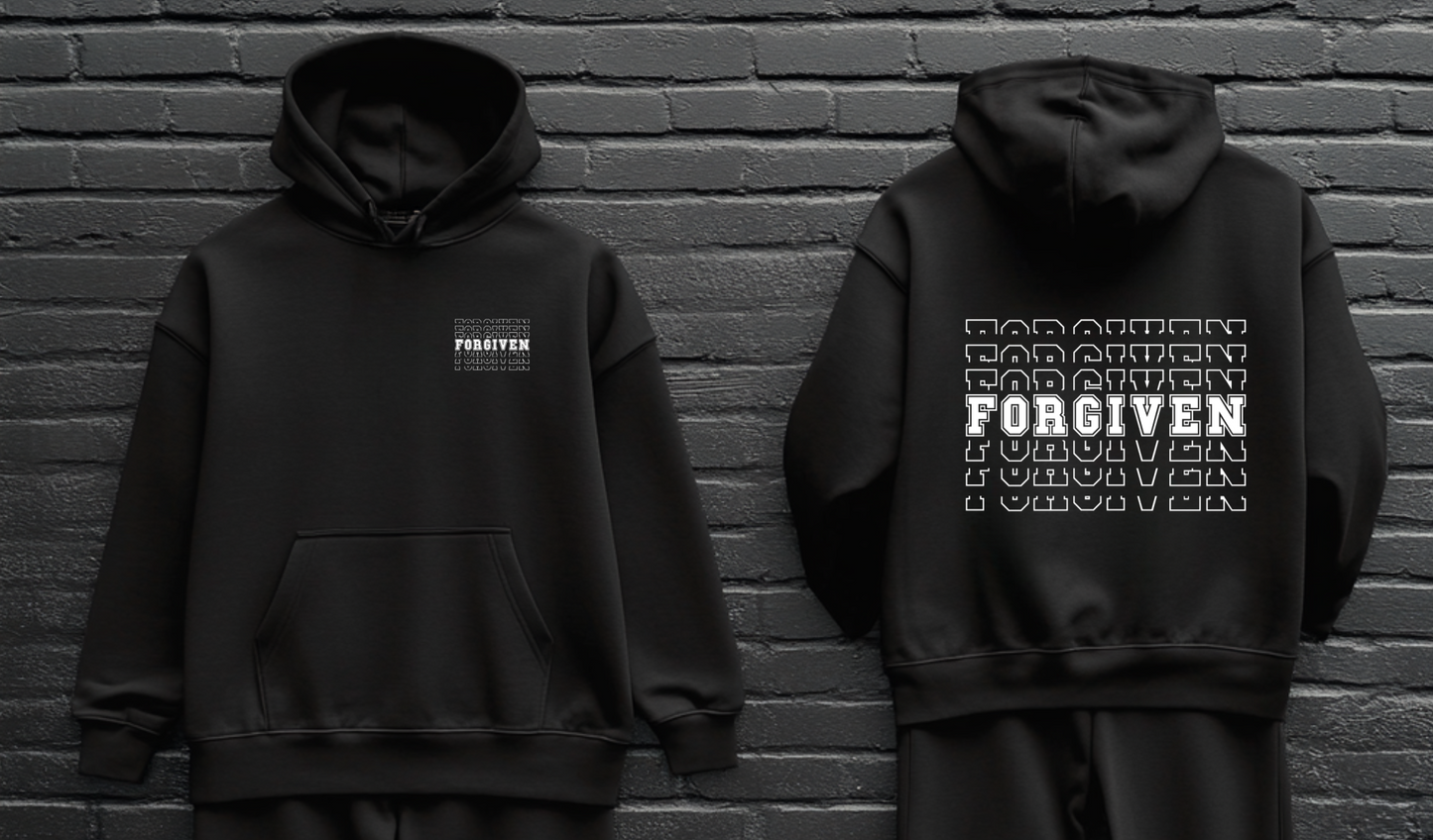 FORGIVEN Black Jerzees HOODIE