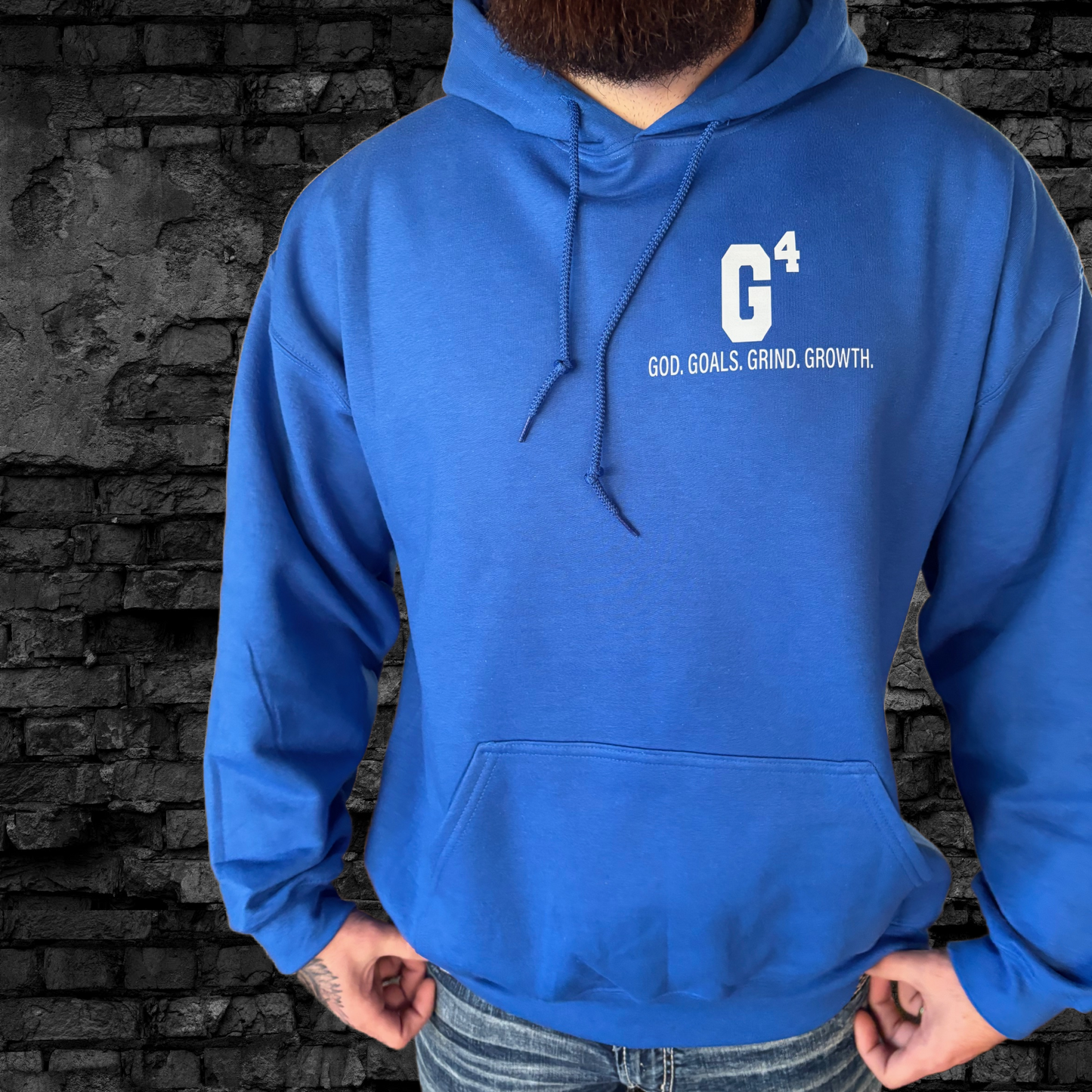 G4. God. Goals. Grind. Groth. Cobalt Blue