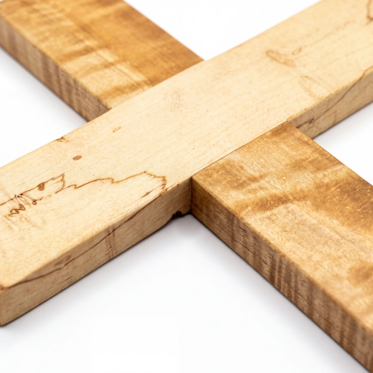 Crown N Thread handcrafted rustic wooden cross wall hanging with natural wood grain and unique stained finish