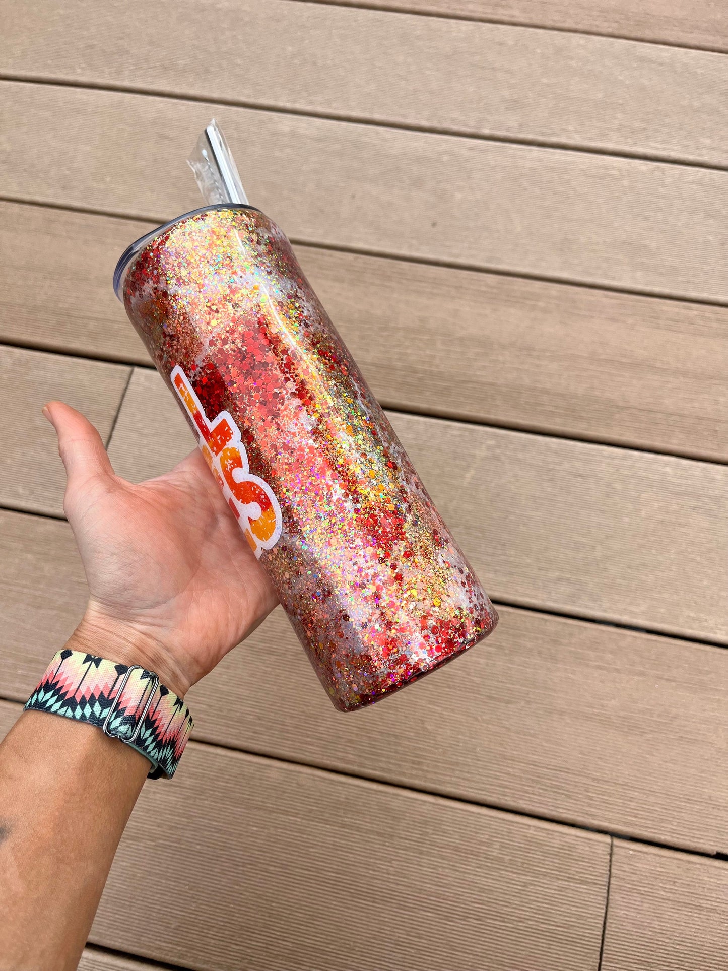 Fall Vibes Pumpkin Spice Tumbler Halloween Tumbler Fall Tumbler Halloween Trick or Treat Epoxy Glitter Halloween Tumbler Fall Tumbler 30oz.