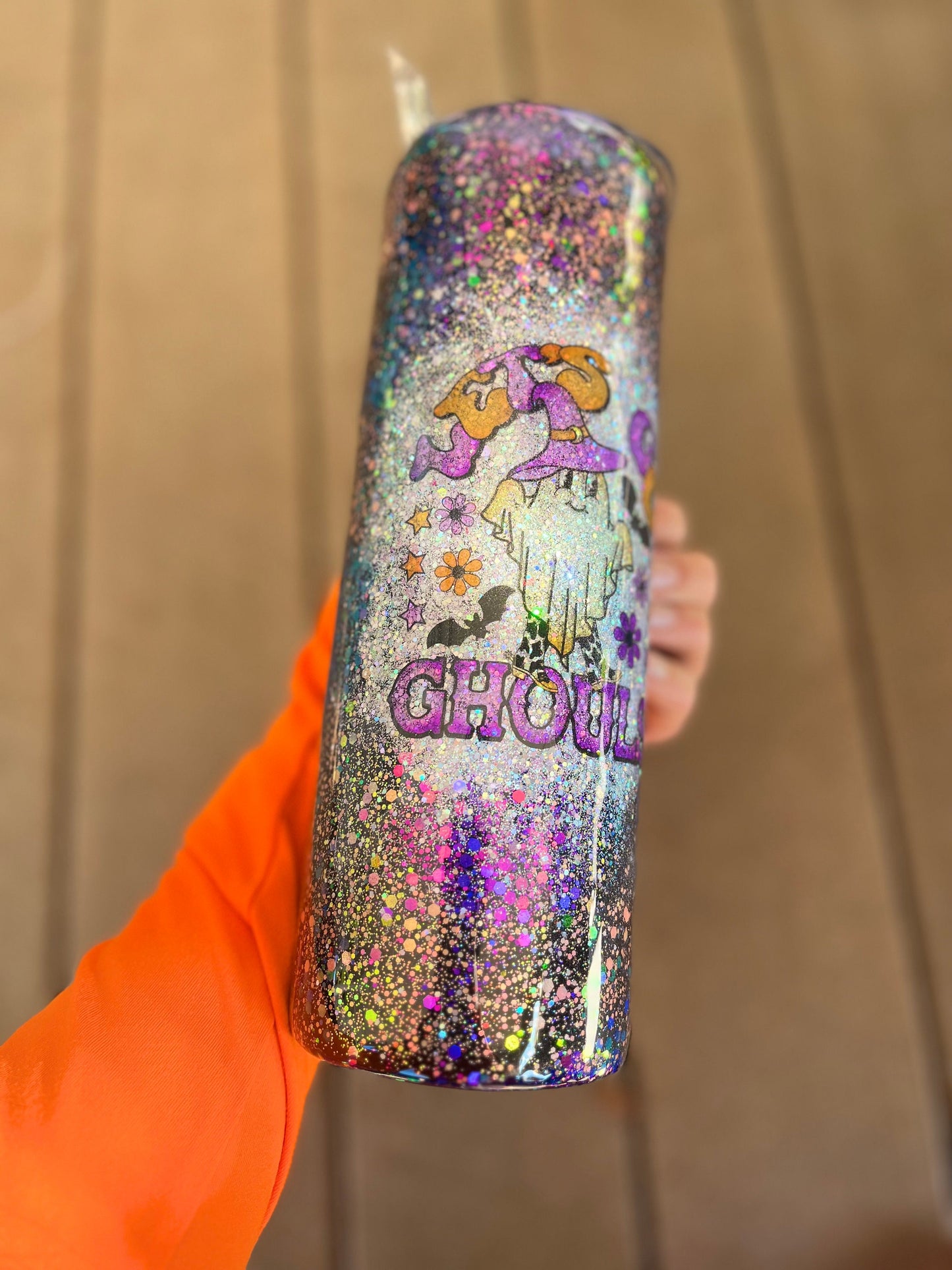 Lets Go Ghouls Halloween Tumbler Fall Tumbler Halloween Gnomes Tumbler Spooky Tumbler Trick or Treat Epoxy Glitter Halloween Tumbler Fall