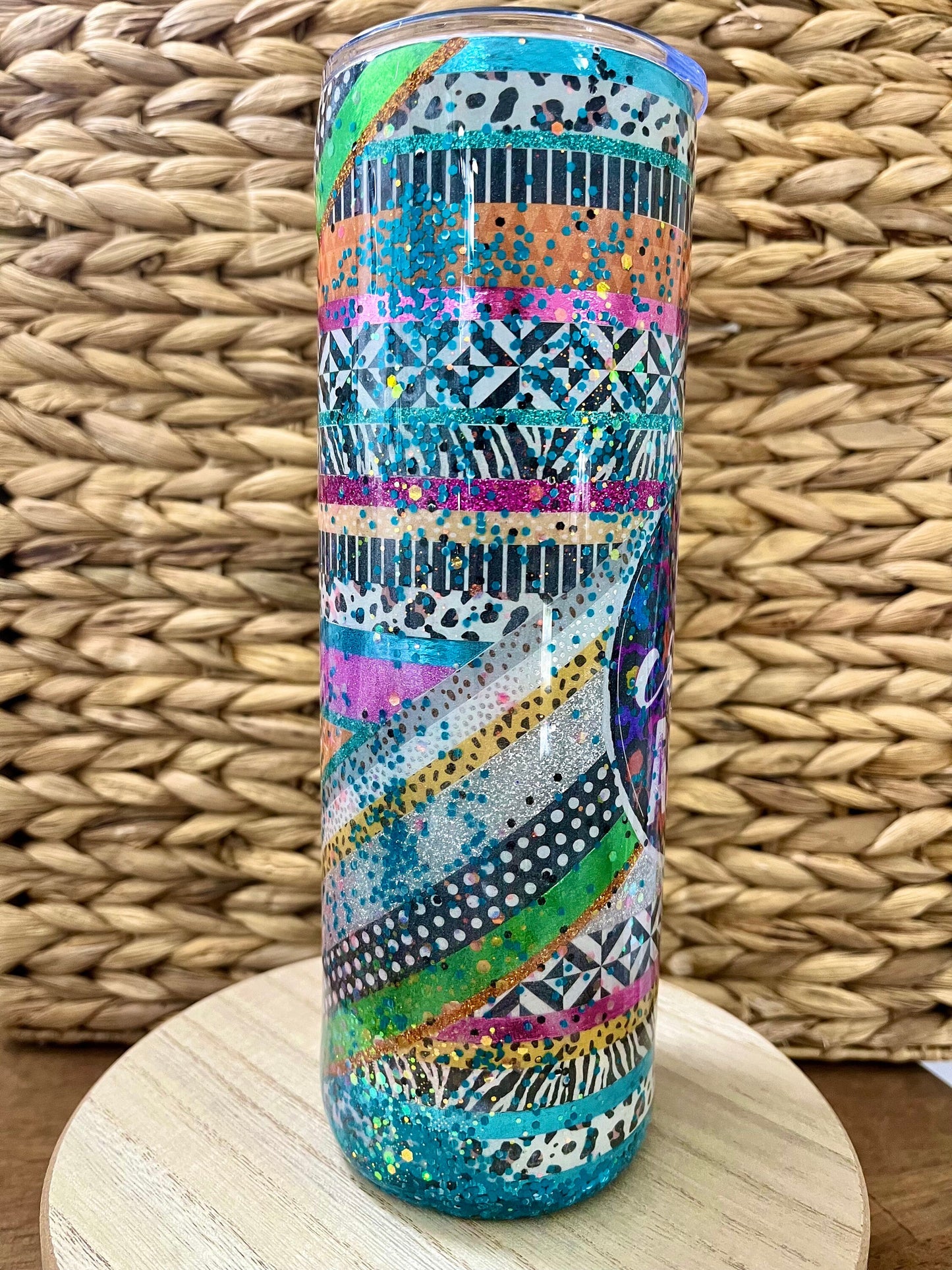 Iced Coffee Addict Skinny Tumbler 30oz Skinny Tumbler Leopard Leopard Skinny Tumbler Coffee Skinny tumbler Coffee Iced Coffee Glitter