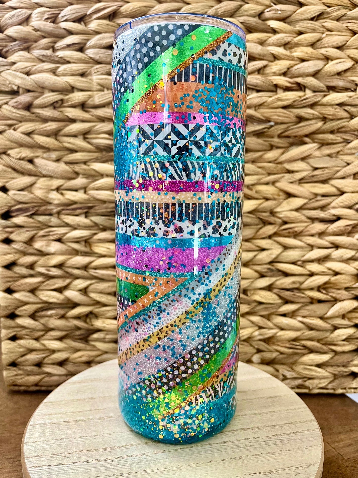 Iced Coffee Addict Skinny Tumbler 30oz Skinny Tumbler Leopard Leopard Skinny Tumbler Coffee Skinny tumbler Coffee Iced Coffee Glitter