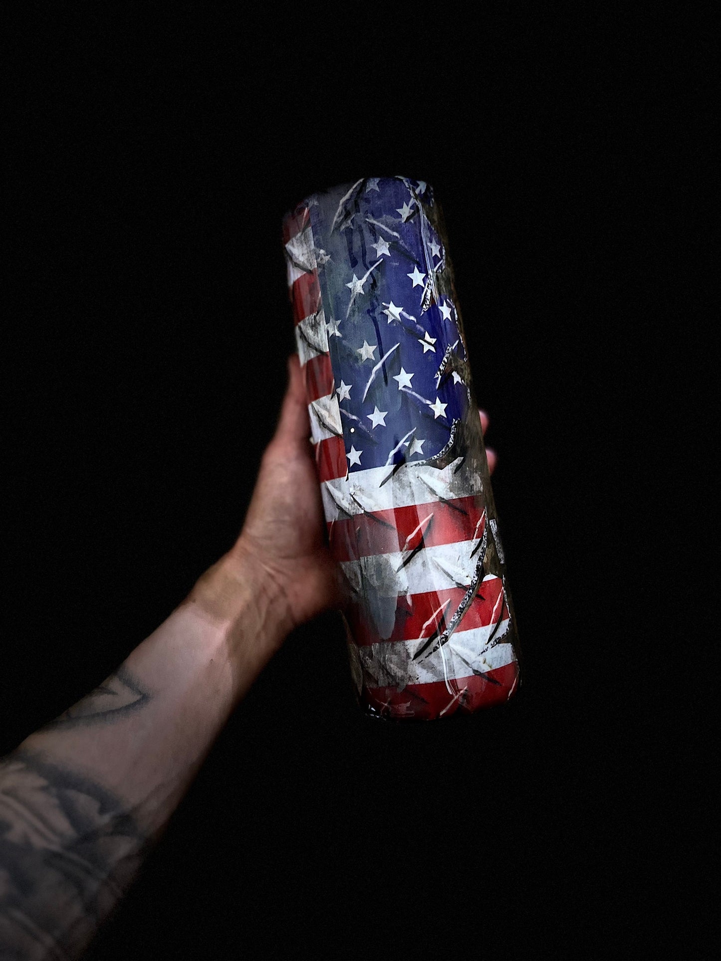 U.S. Army Veteran Military Veteran Police Veteran Dispatcher Vintage Police Flag Tumbler We the People Skinny Tumbler Gifts for Him Hunter