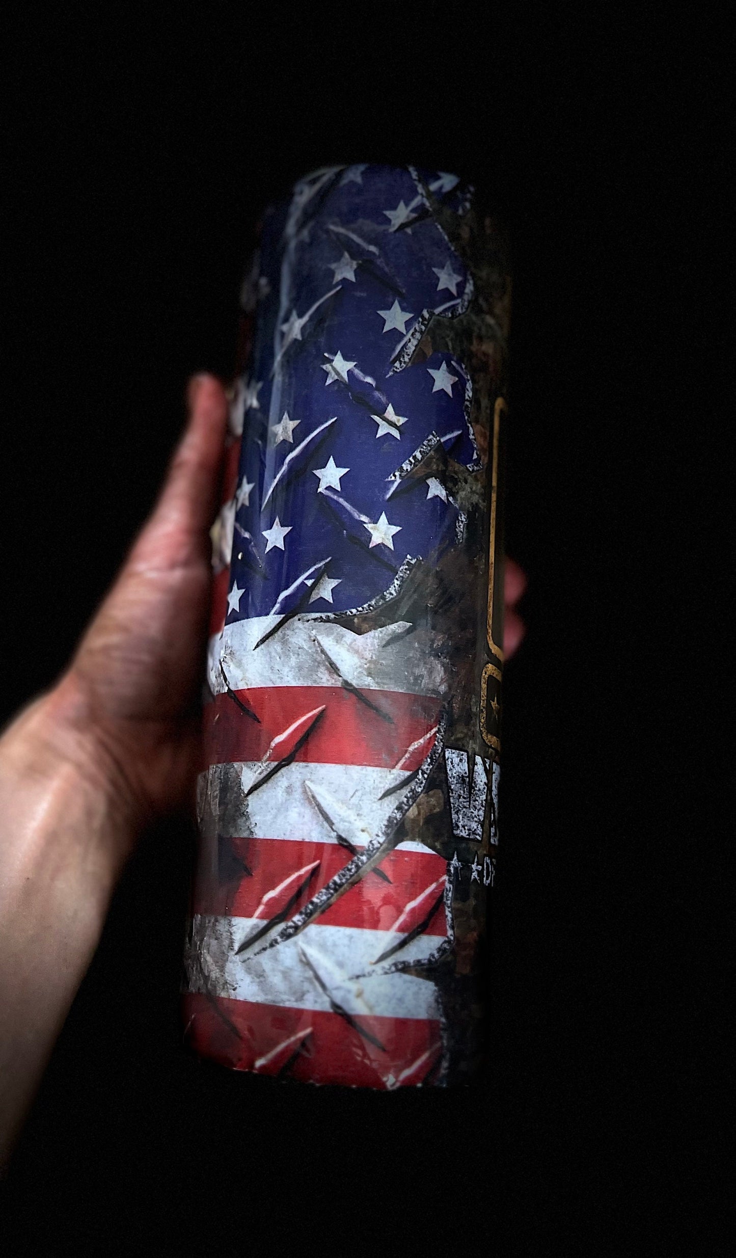U.S. Army Veteran Military Veteran Police Veteran Dispatcher Vintage Police Flag Tumbler We the People Skinny Tumbler Gifts for Him Hunter