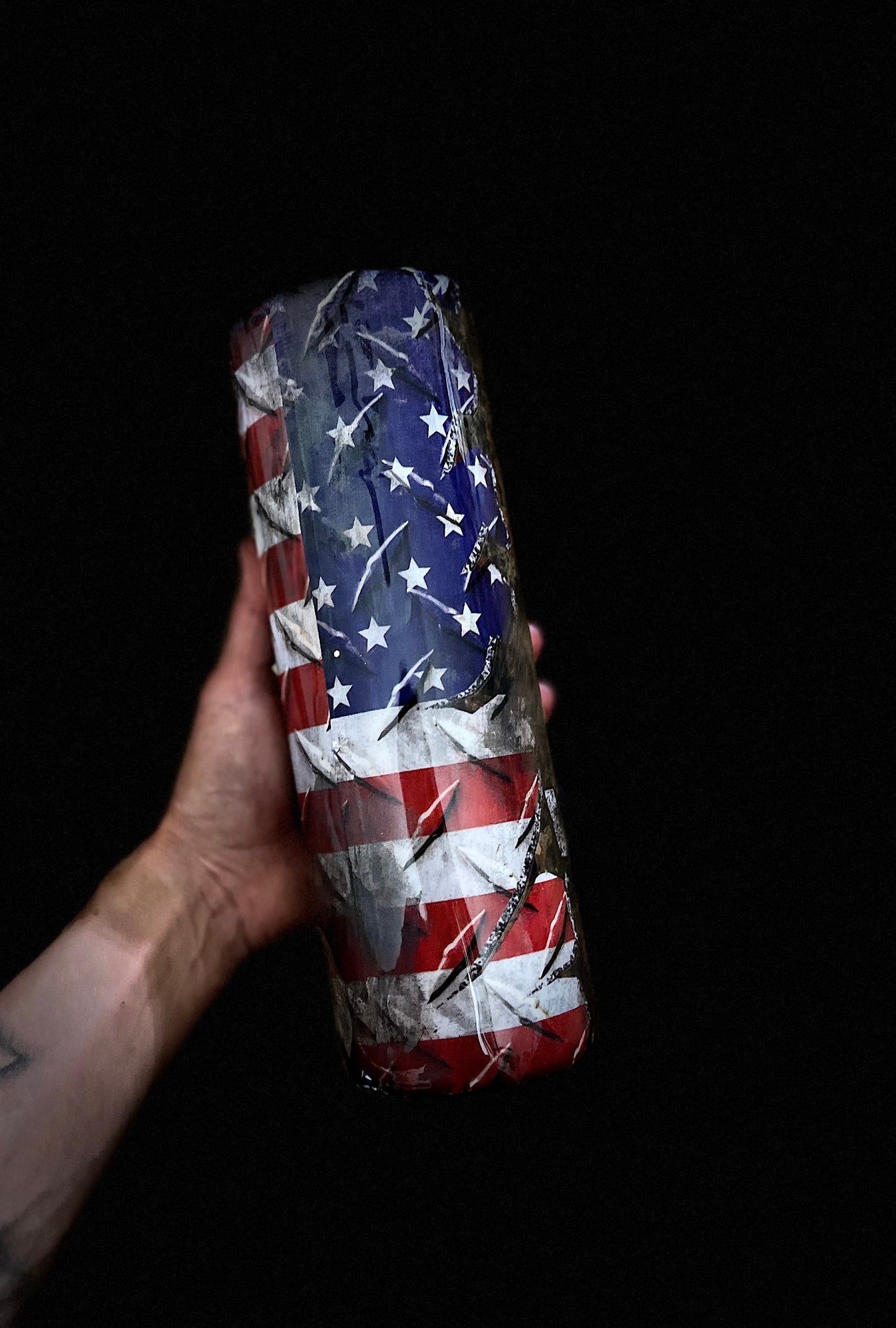 U.S. Army Veteran Military Veteran Police Veteran Dispatcher Vintage Police Flag Tumbler We the People Skinny Tumbler Gifts for Him Hunter
