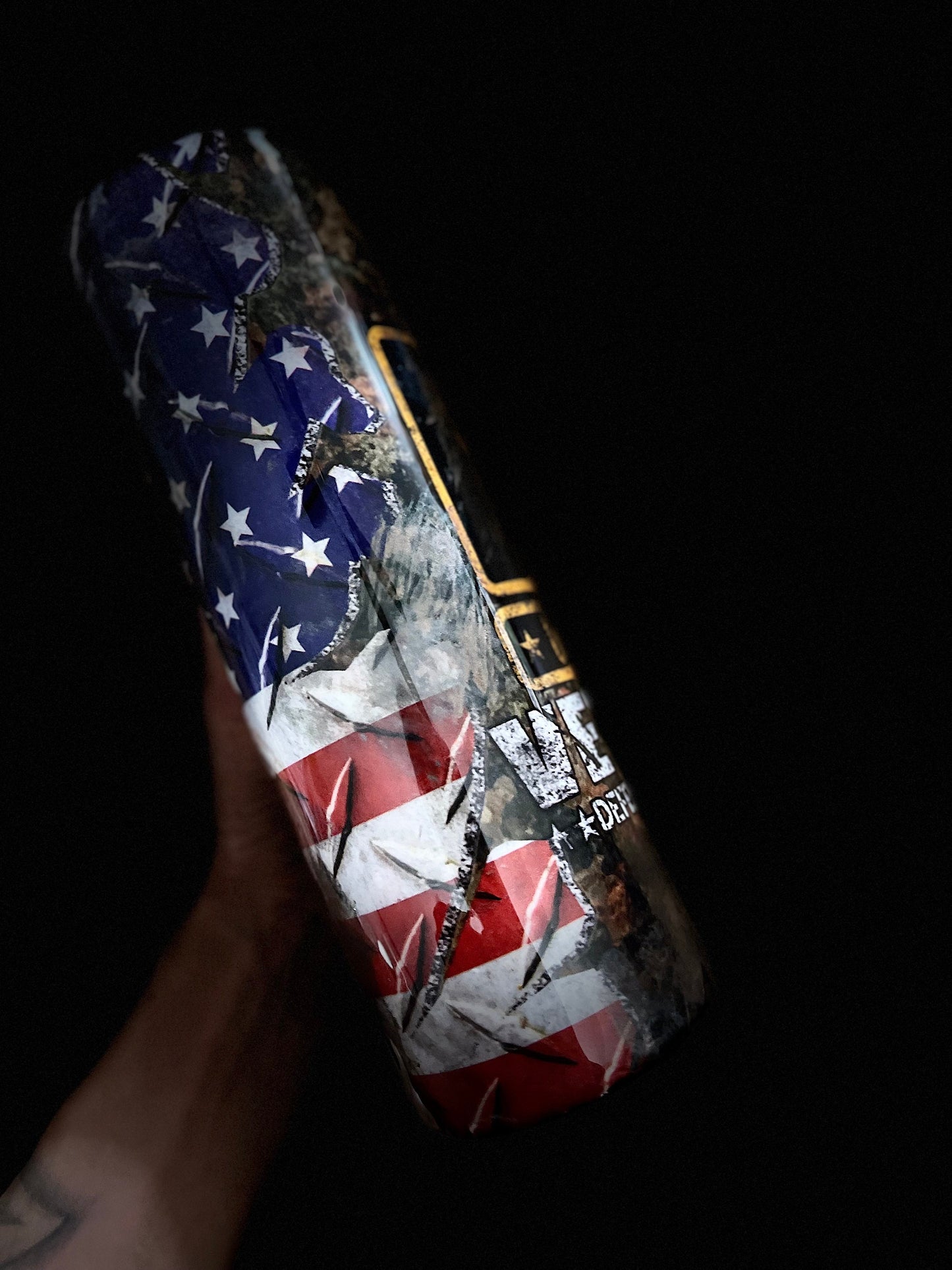 U.S. Army Veteran Military Veteran Police Veteran Dispatcher Vintage Police Flag Tumbler We the People Skinny Tumbler Gifts for Him Hunter