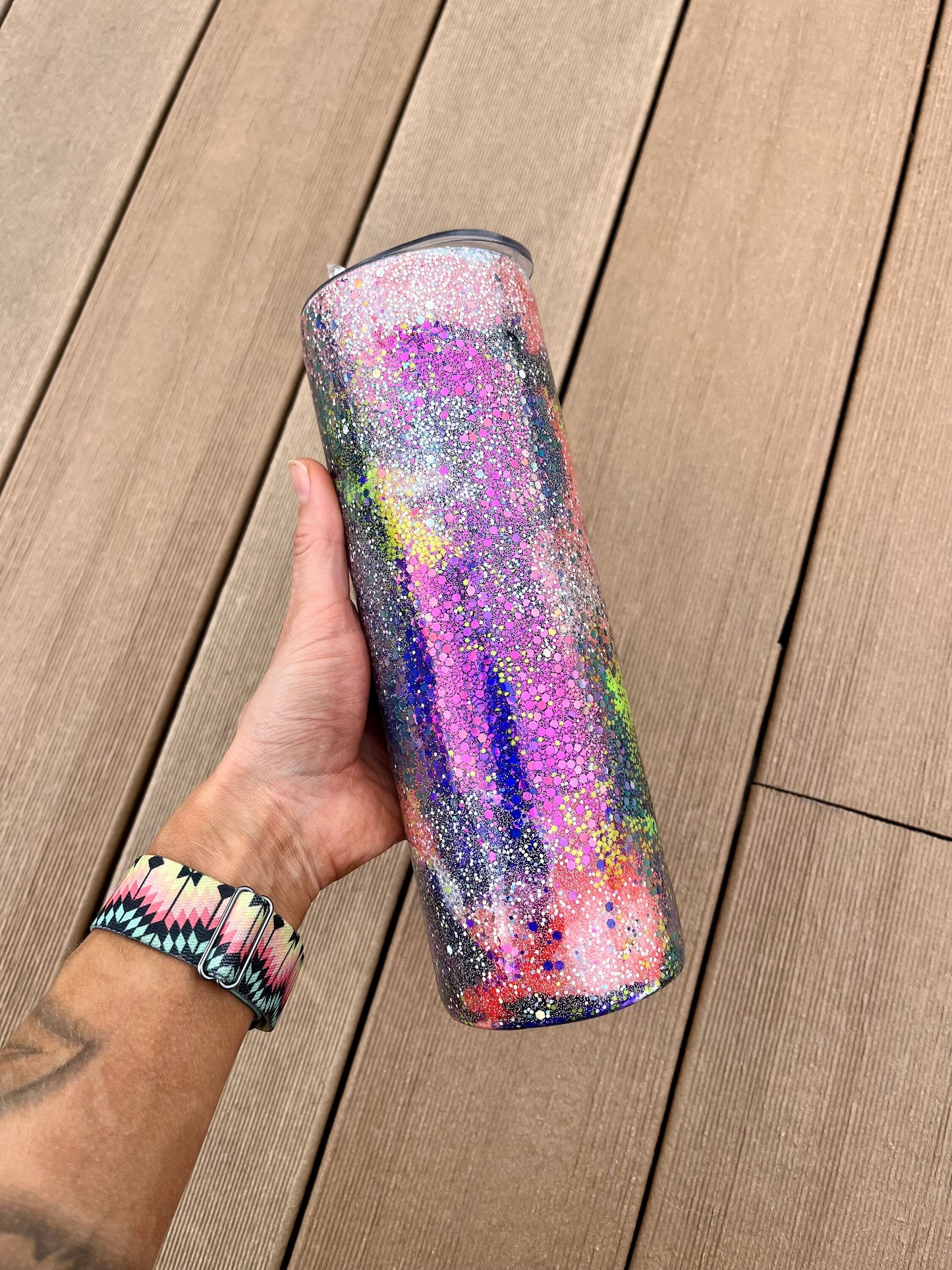 Halloween Tumbler Fall Tumbler Halloween Gnomes Tumbler Spooky Tumbler Trick or Treat Epoxy Glitter Halloween Tumbler Fall Tumbler 30oz.