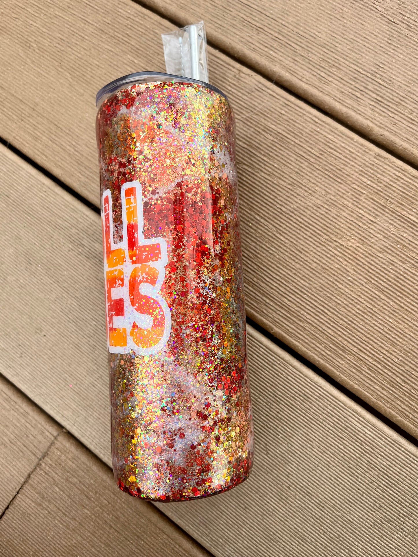 Fall Vibes Pumpkin Spice Tumbler Halloween Tumbler Fall Tumbler Halloween Trick or Treat Epoxy Glitter Halloween Tumbler Fall Tumbler 30oz.