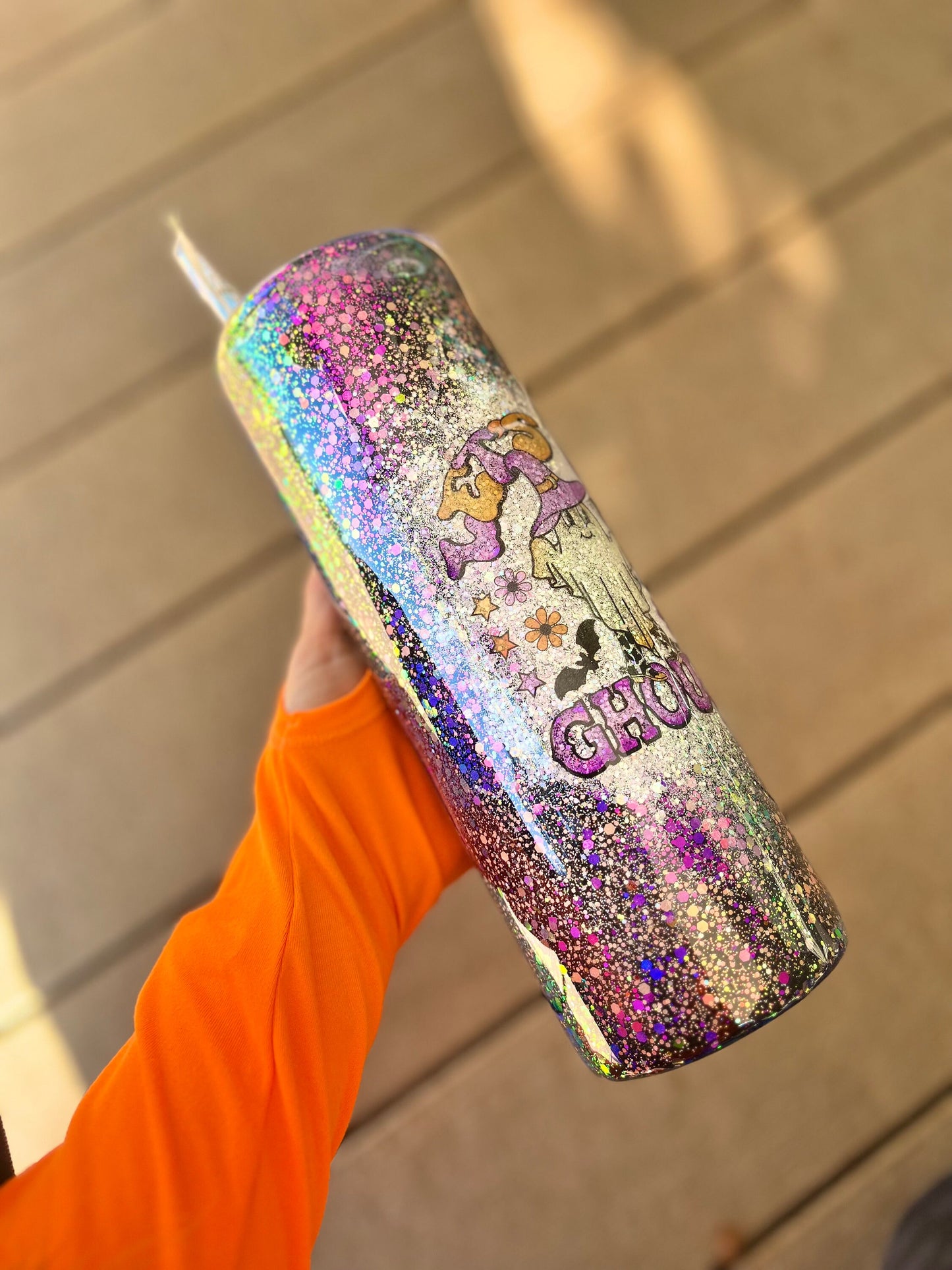 Lets Go Ghouls Halloween Tumbler Fall Tumbler Halloween Gnomes Tumbler Spooky Tumbler Trick or Treat Epoxy Glitter Halloween Tumbler Fall