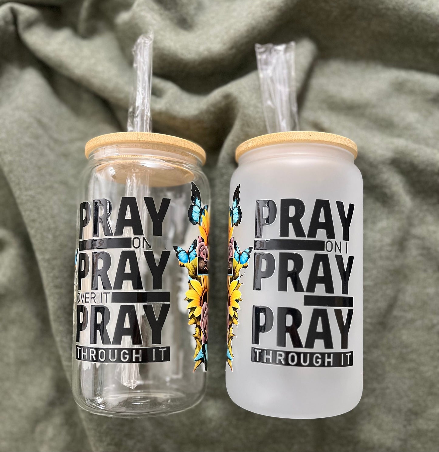Iced Coffee Cups Glass Cups Glass Coffee Cups Glass Cups with Bamboo Lid Glass Can Tumbler Juice Boba Tea